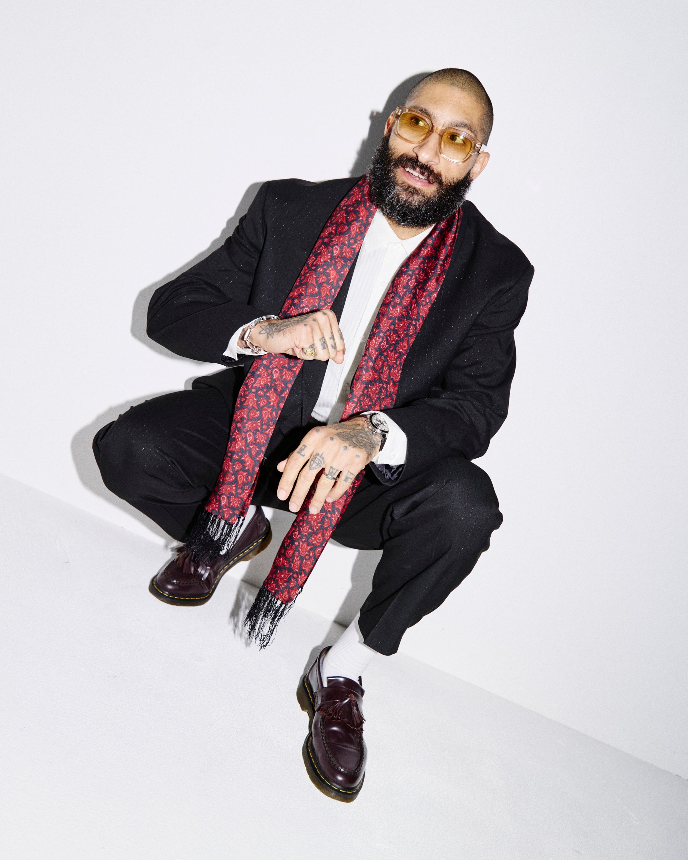 Men's Silk Aviator Scarf - Buttermere | Good Fortune