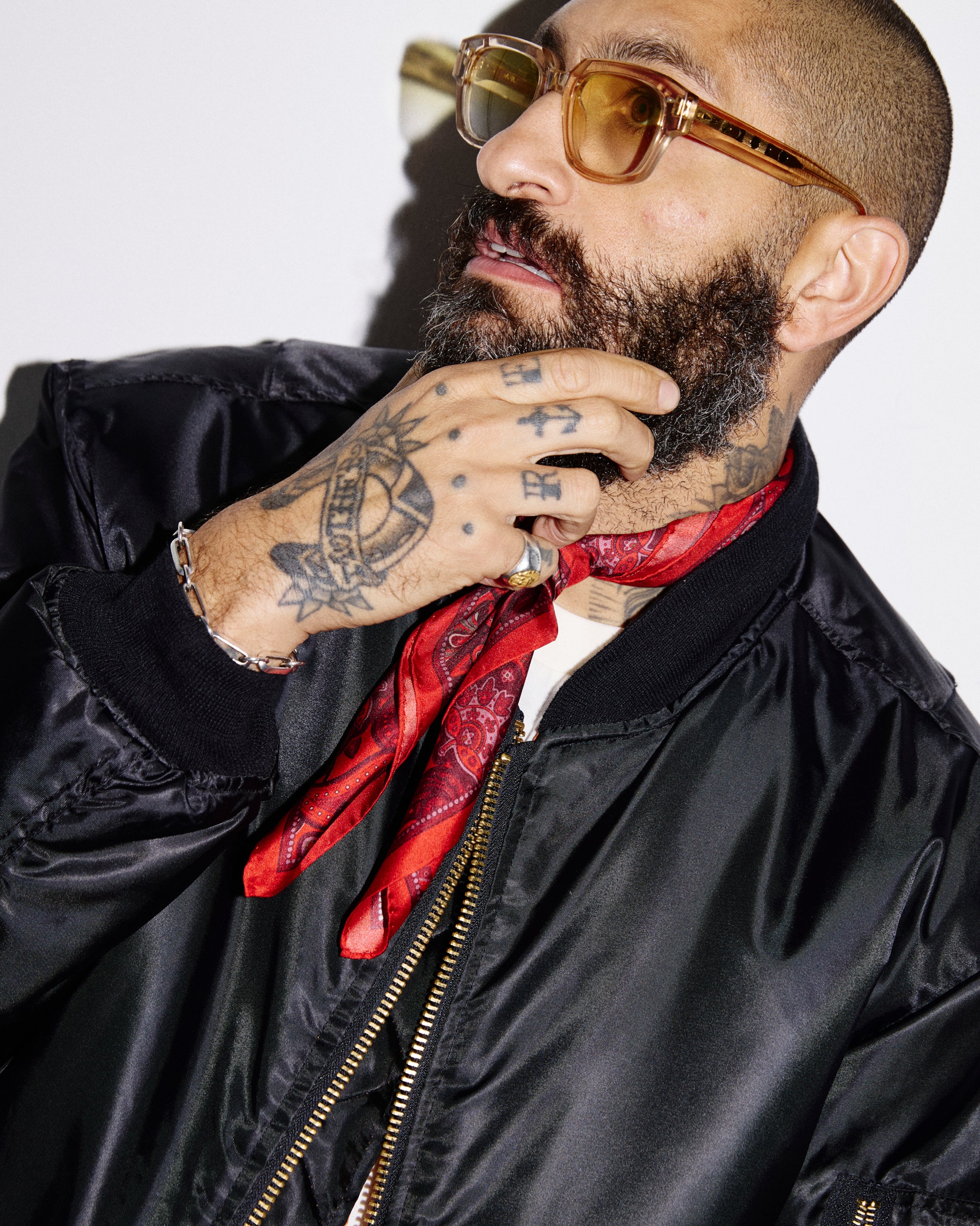 Silk Geometric Neckerchief - Windermere | Good Fortune