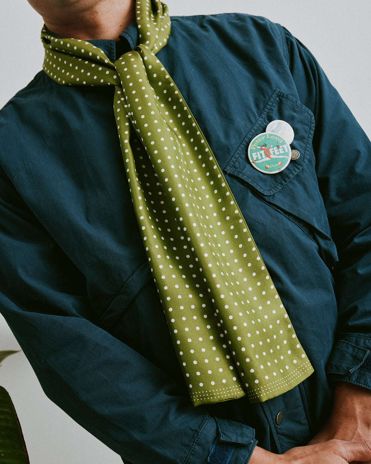 Silk Scarf - Polka Dot | Lime