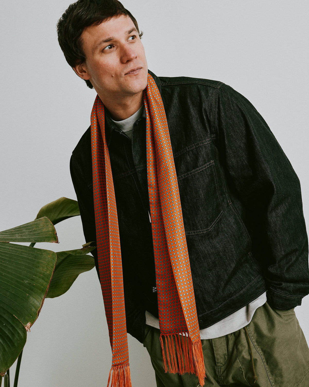 Silk Aviator Scarf - The Skytree | Brick Dust