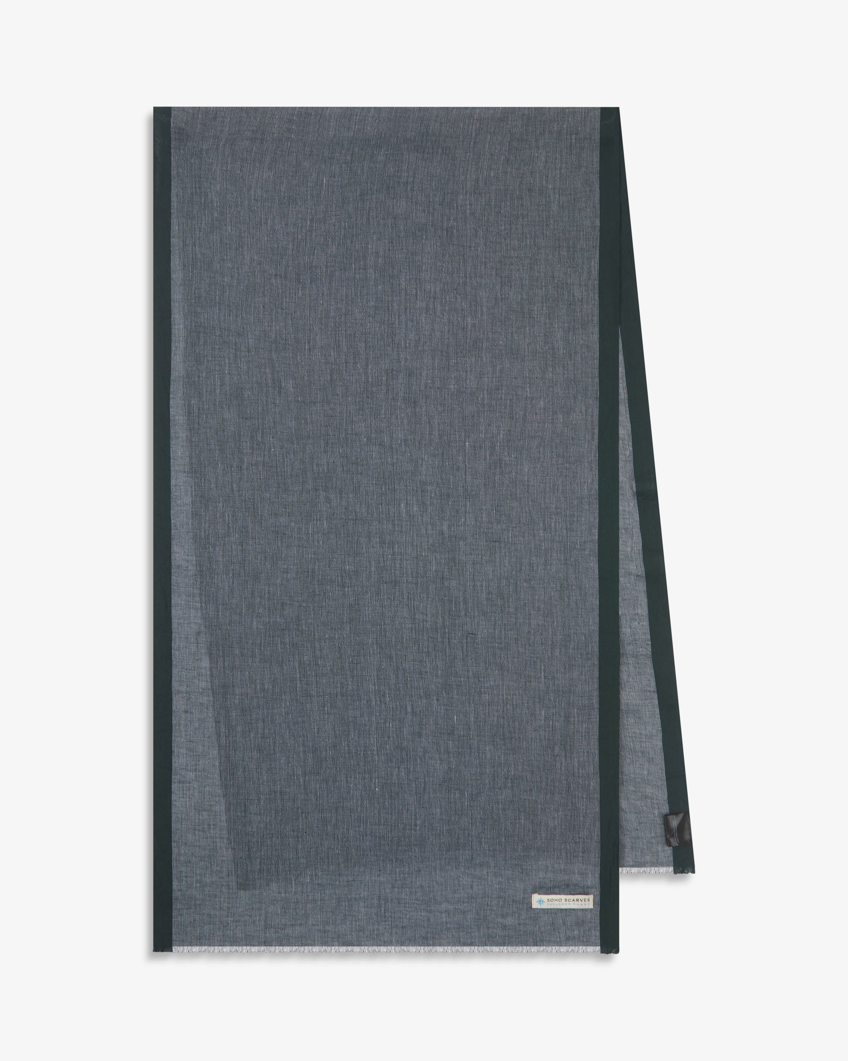 Cotton Scarf in Dark Green - The Earhart