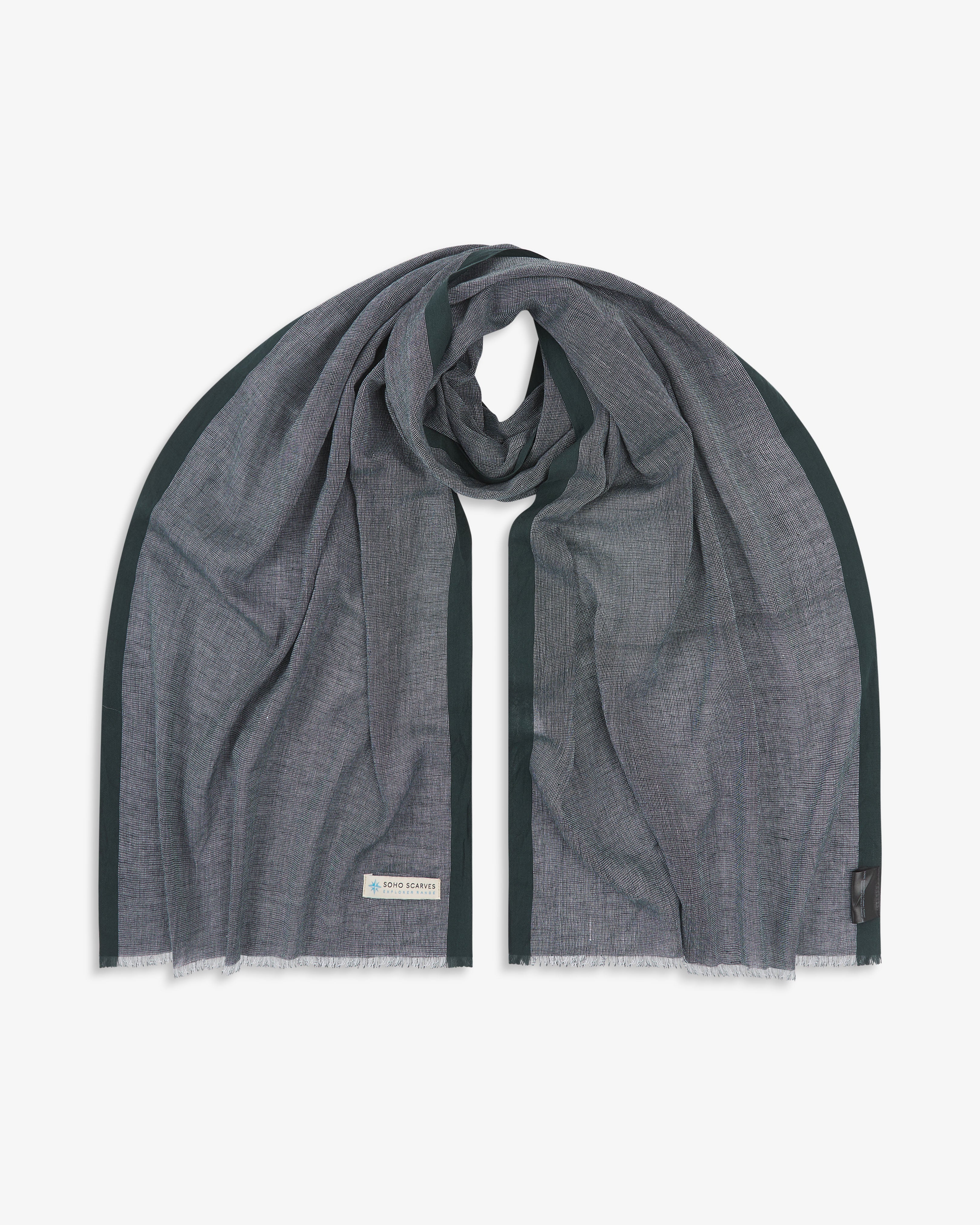 Cotton Scarf in Dark Green - The Earhart