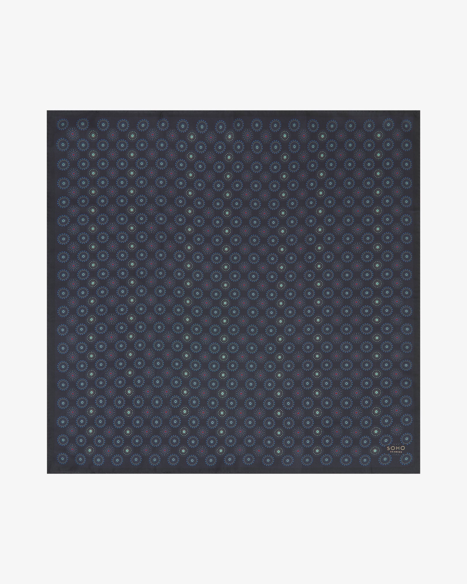 シルク幾何学模様ネッカチーフ - シアトル | ガーデニア