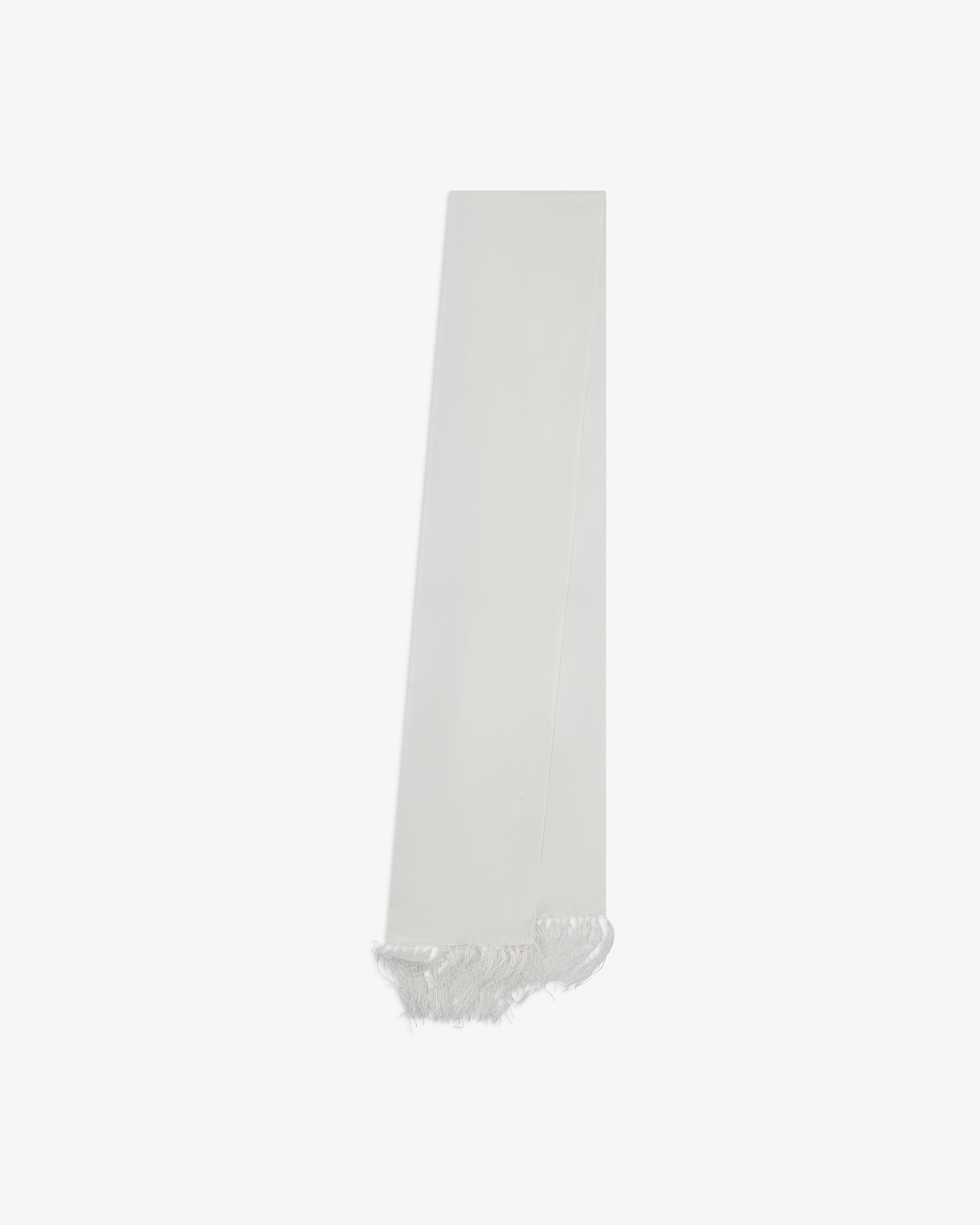 Men's Silk Aviator Scarf in White - The Air White Aviator