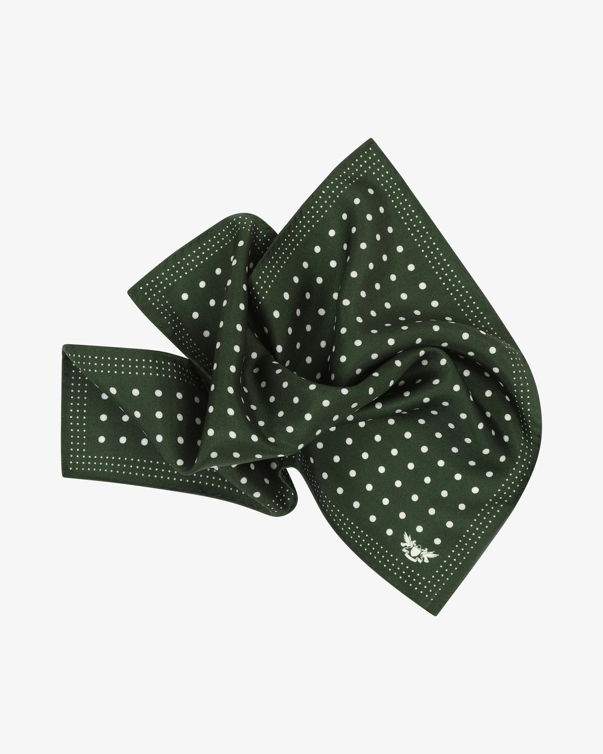 Silk Pocket Square - Polka Dot | Evergreen