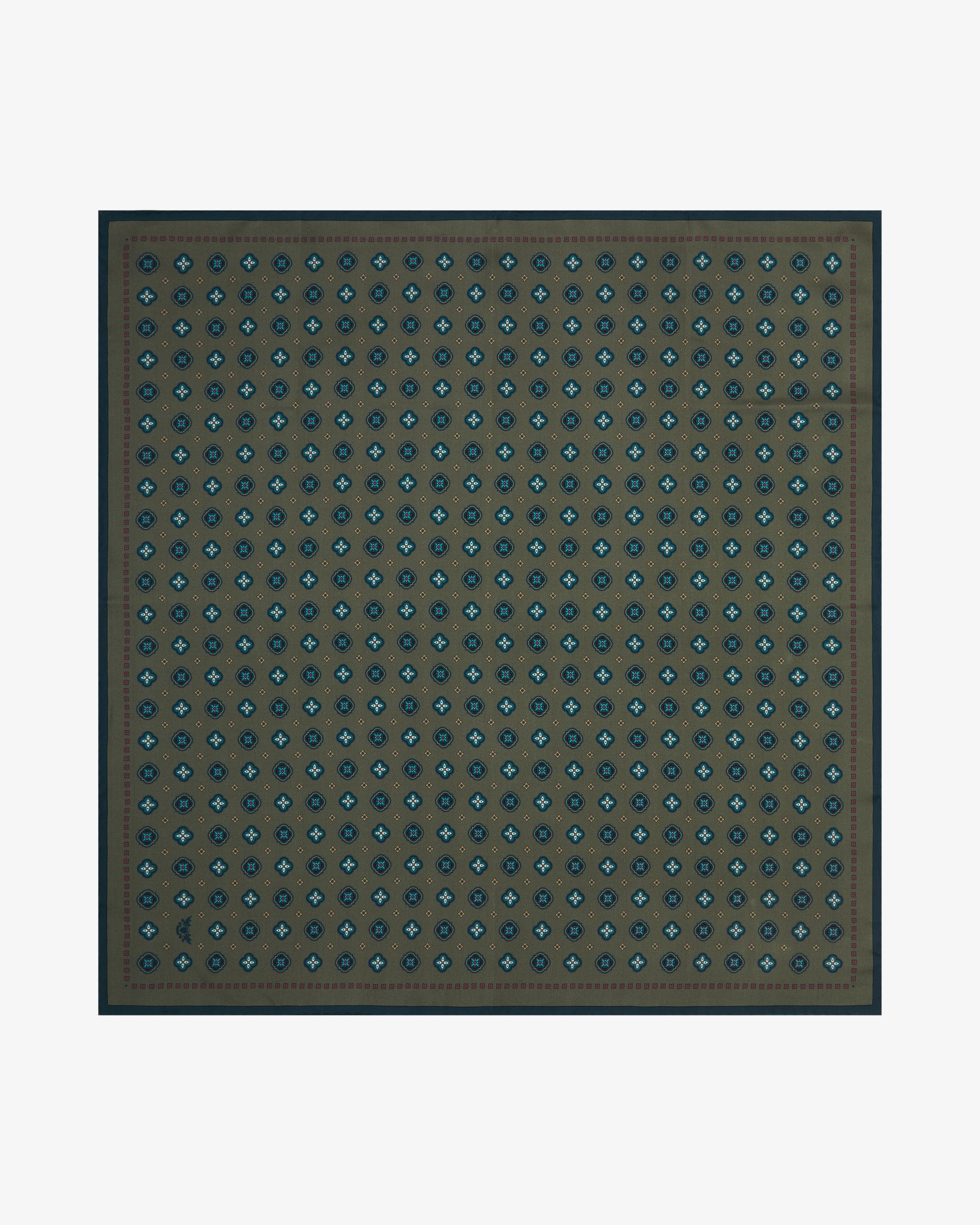 Silk Neckerchief - Chelsea in Olive