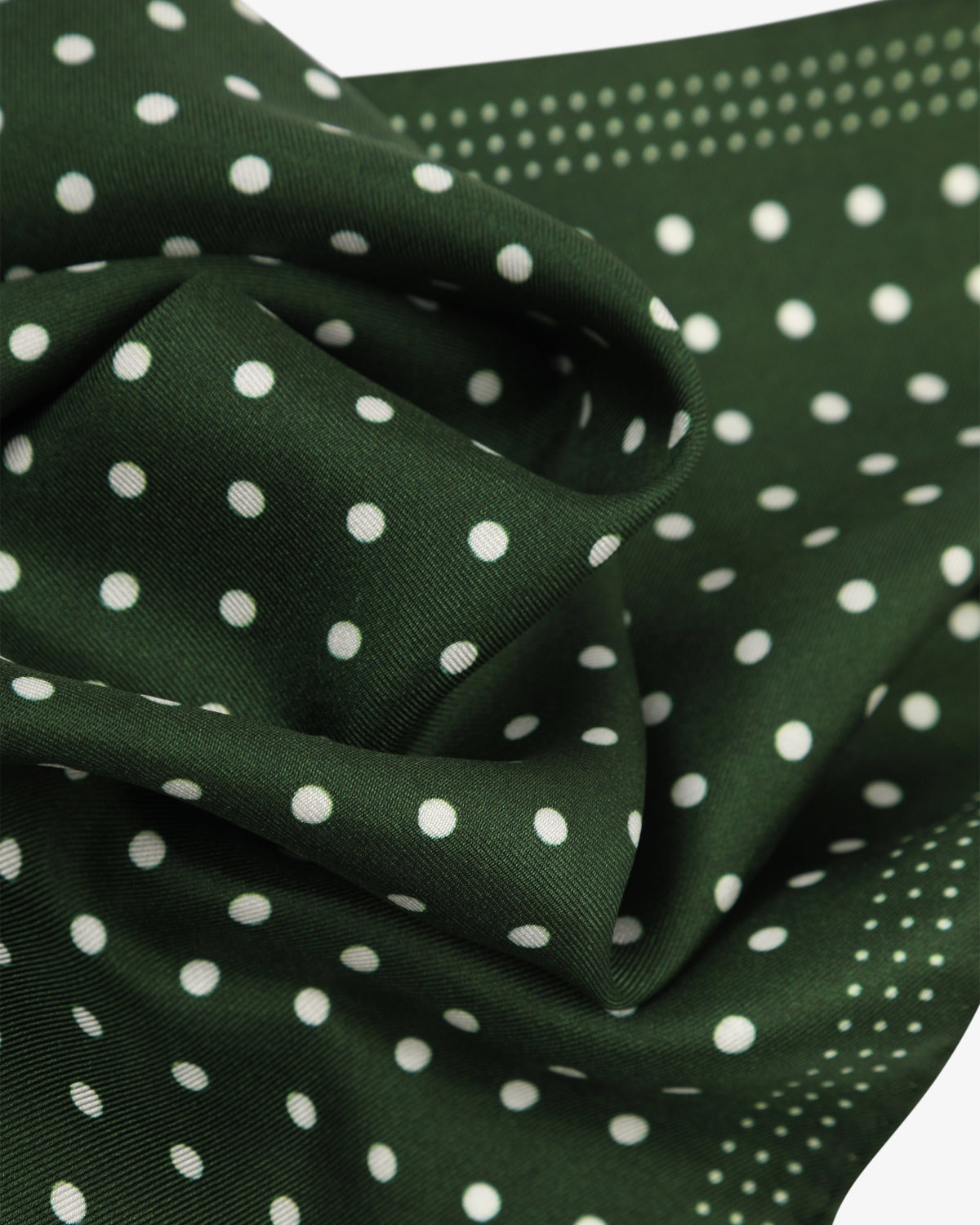 Silk Pocket Square - Polka Dot | Evergreen