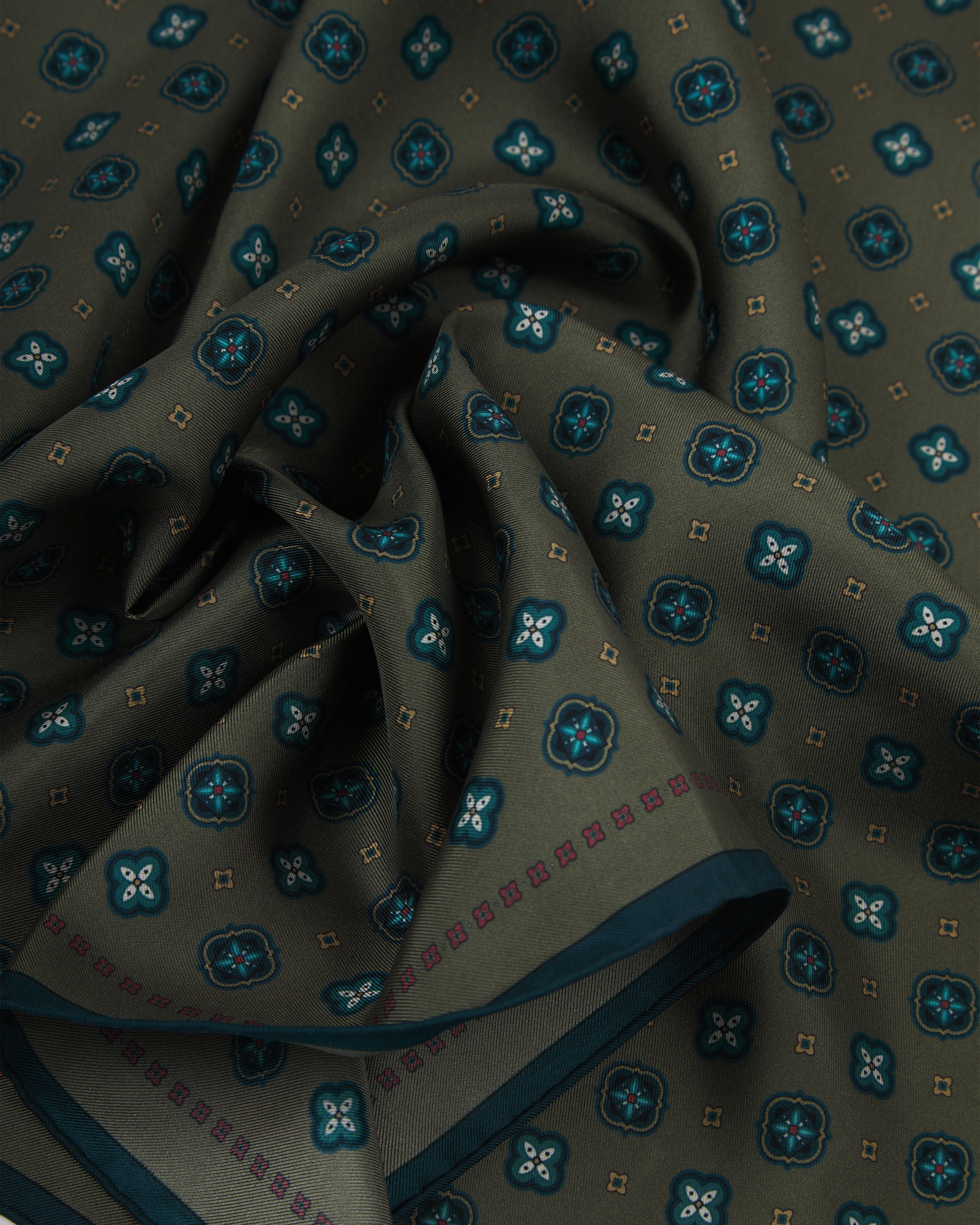 Silk Neckerchief - Chelsea in Olive