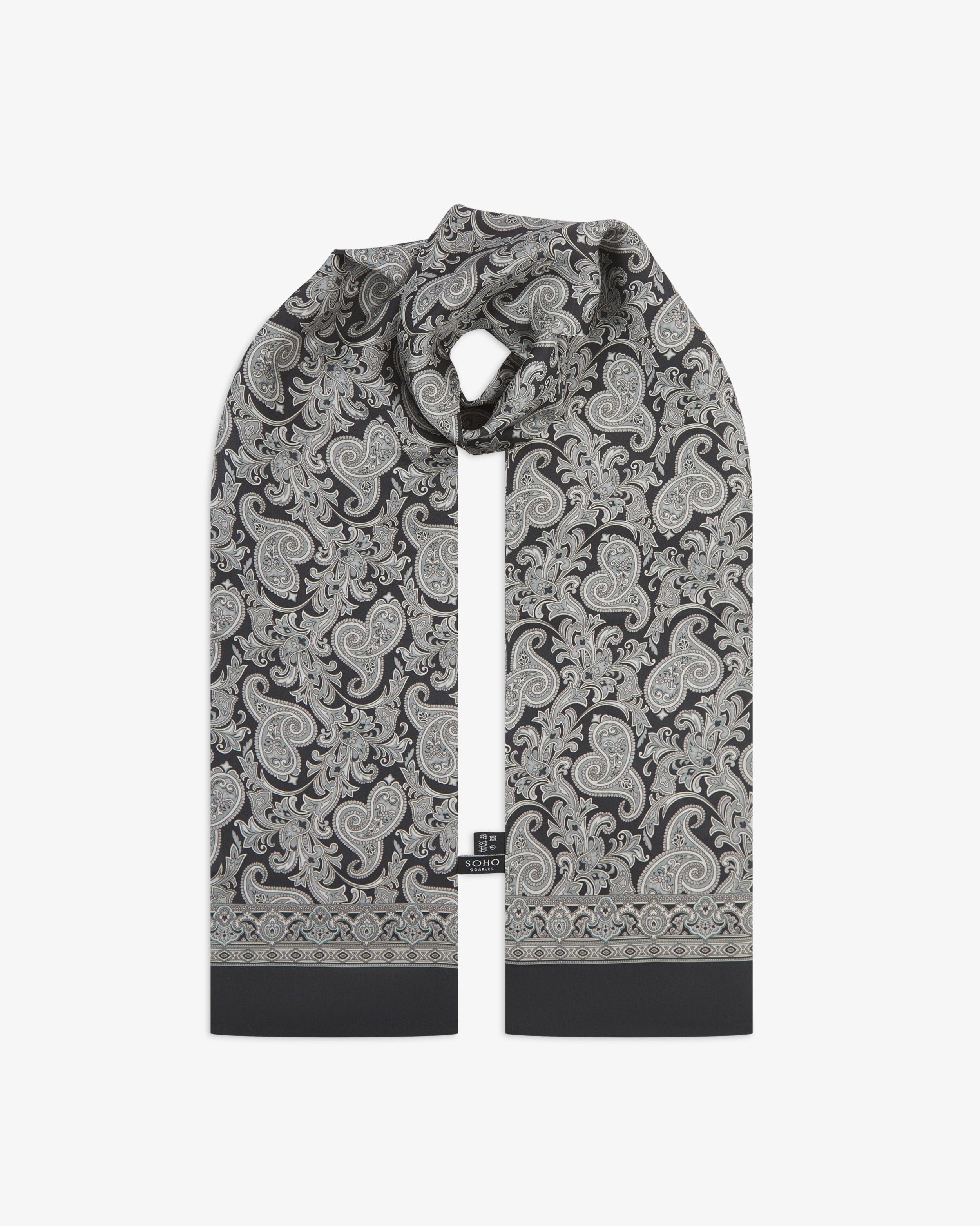 Men's Silk Paisley Scarf - The Jaspar