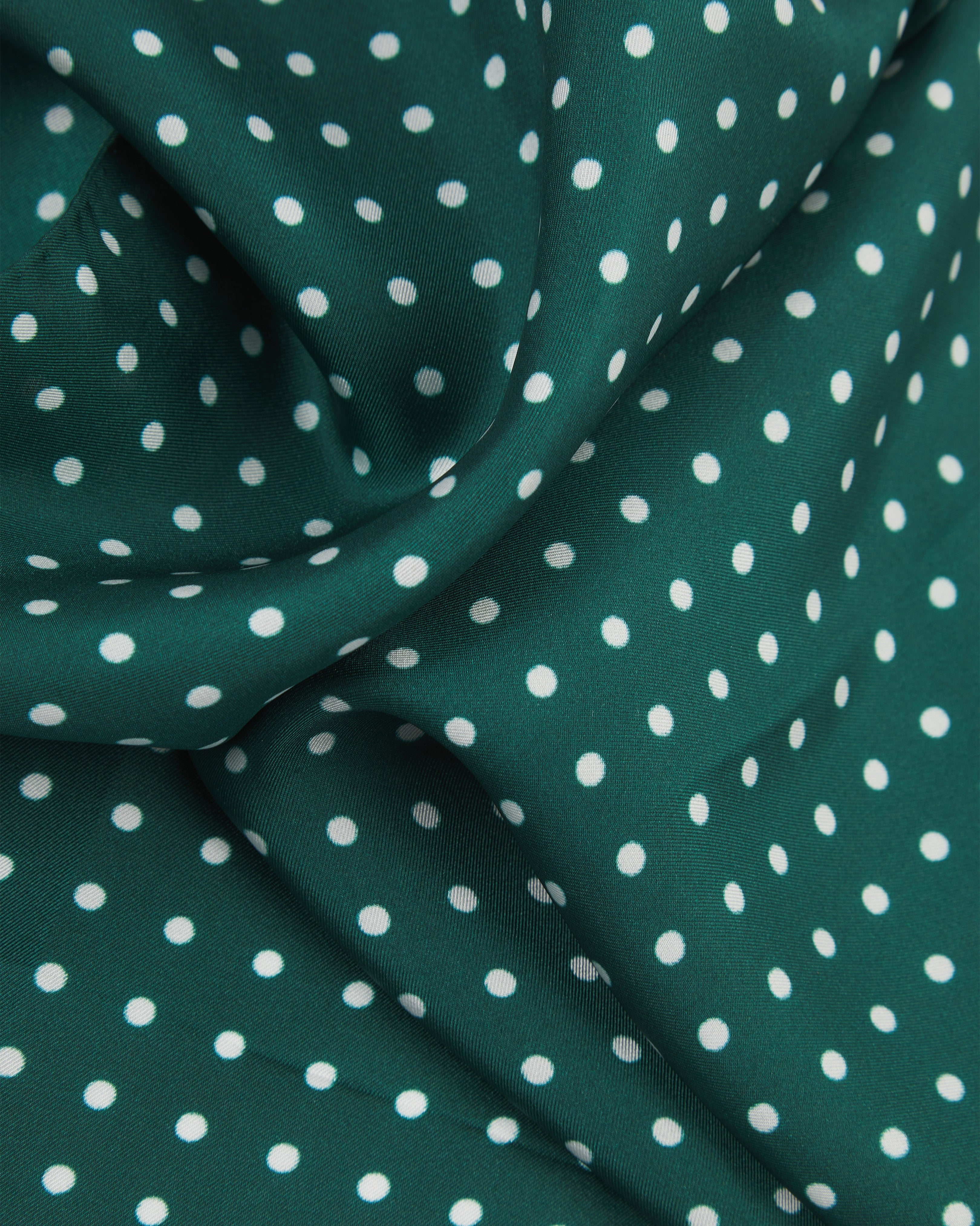 Silk Polka Dot Neckerchief in Racing Green - The Westminster RG
