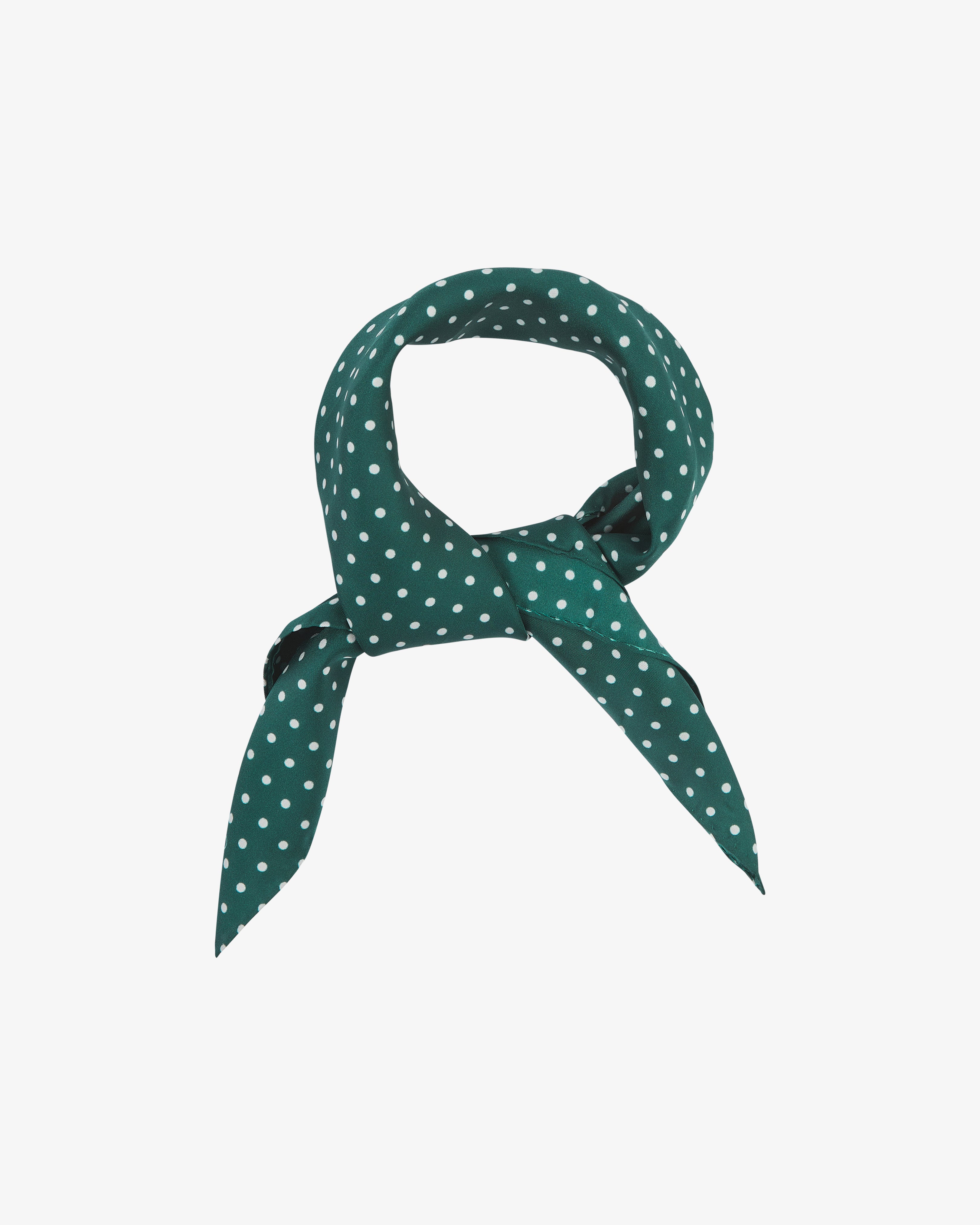 Silk Polka Dot Neckerchief in Racing Green - The Westminster RG
