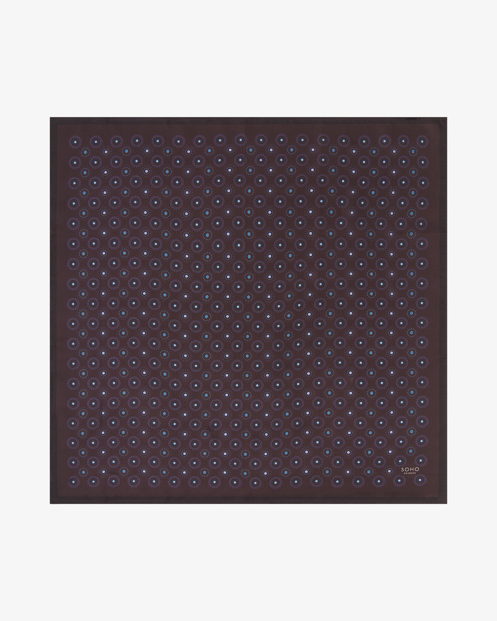 シルク幾何学模様ネッカチーフ - シアトル | Mahogany Daze