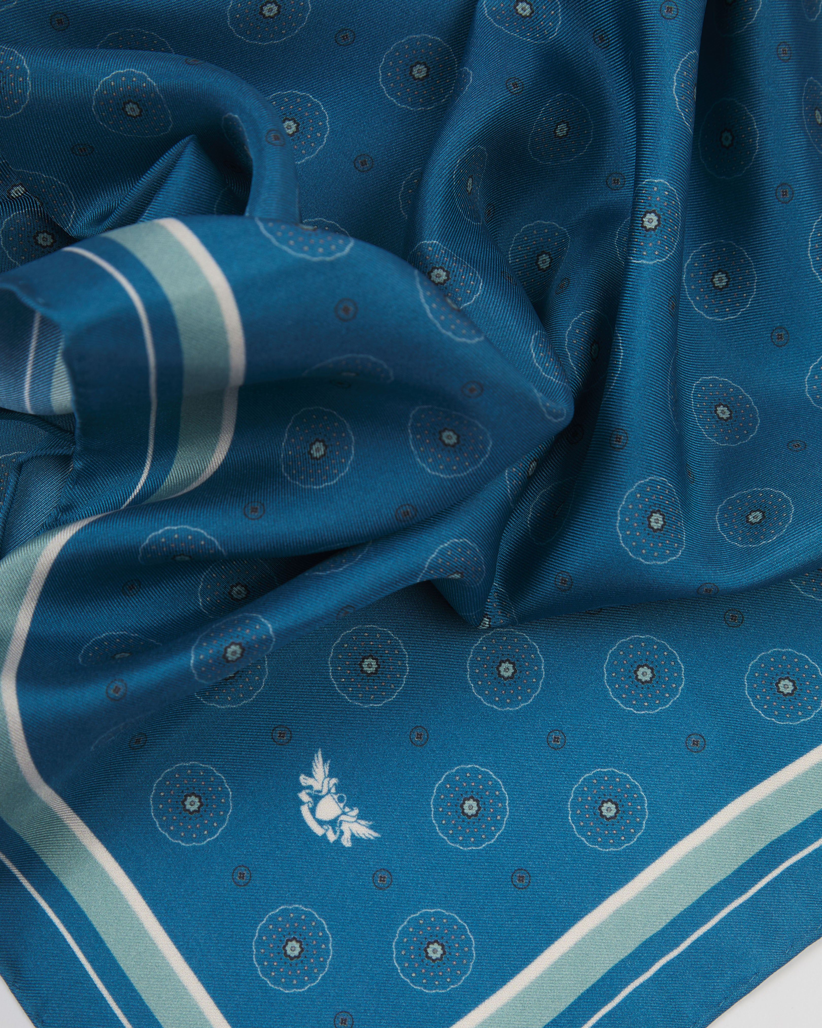 Silk Neckerchief - Islington in Cornflower Blue