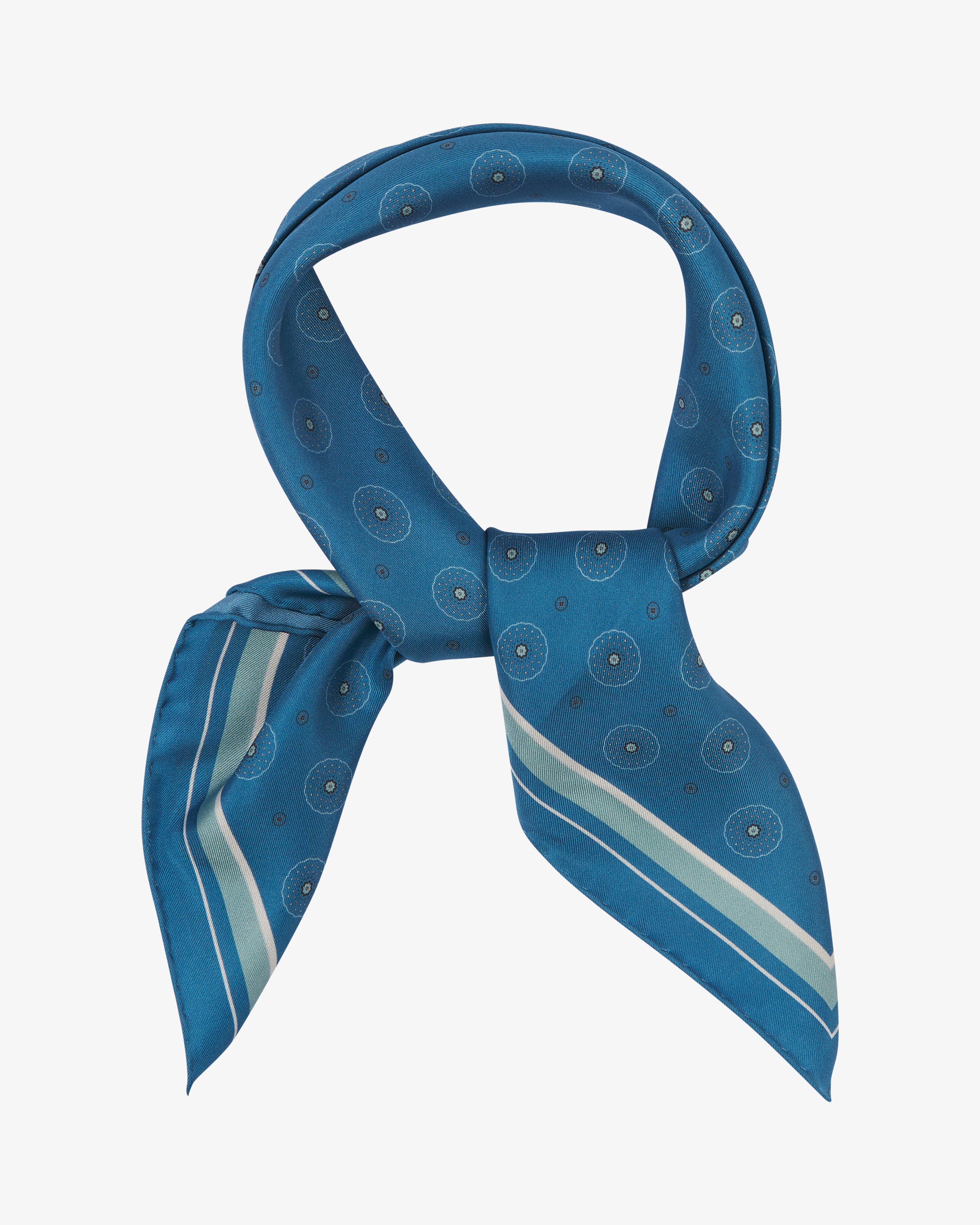 Silk Neckerchief - Islington in Cornflower Blue