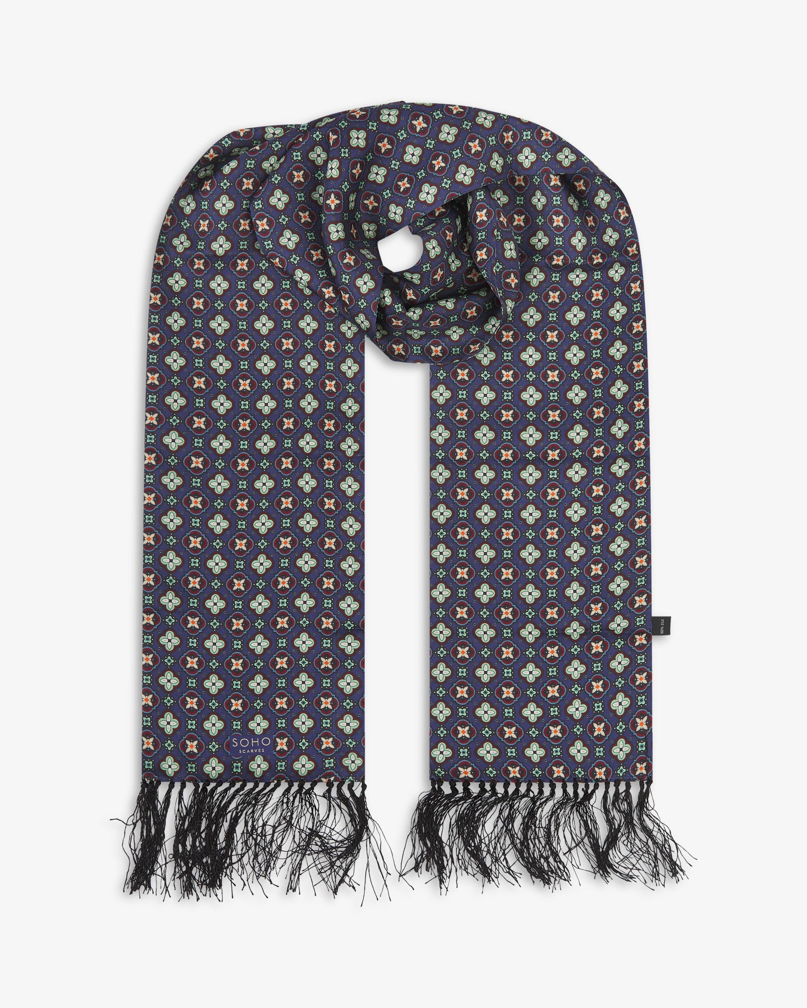 Men's Silk Aviator Scarf - Wenatchee | Gardenia