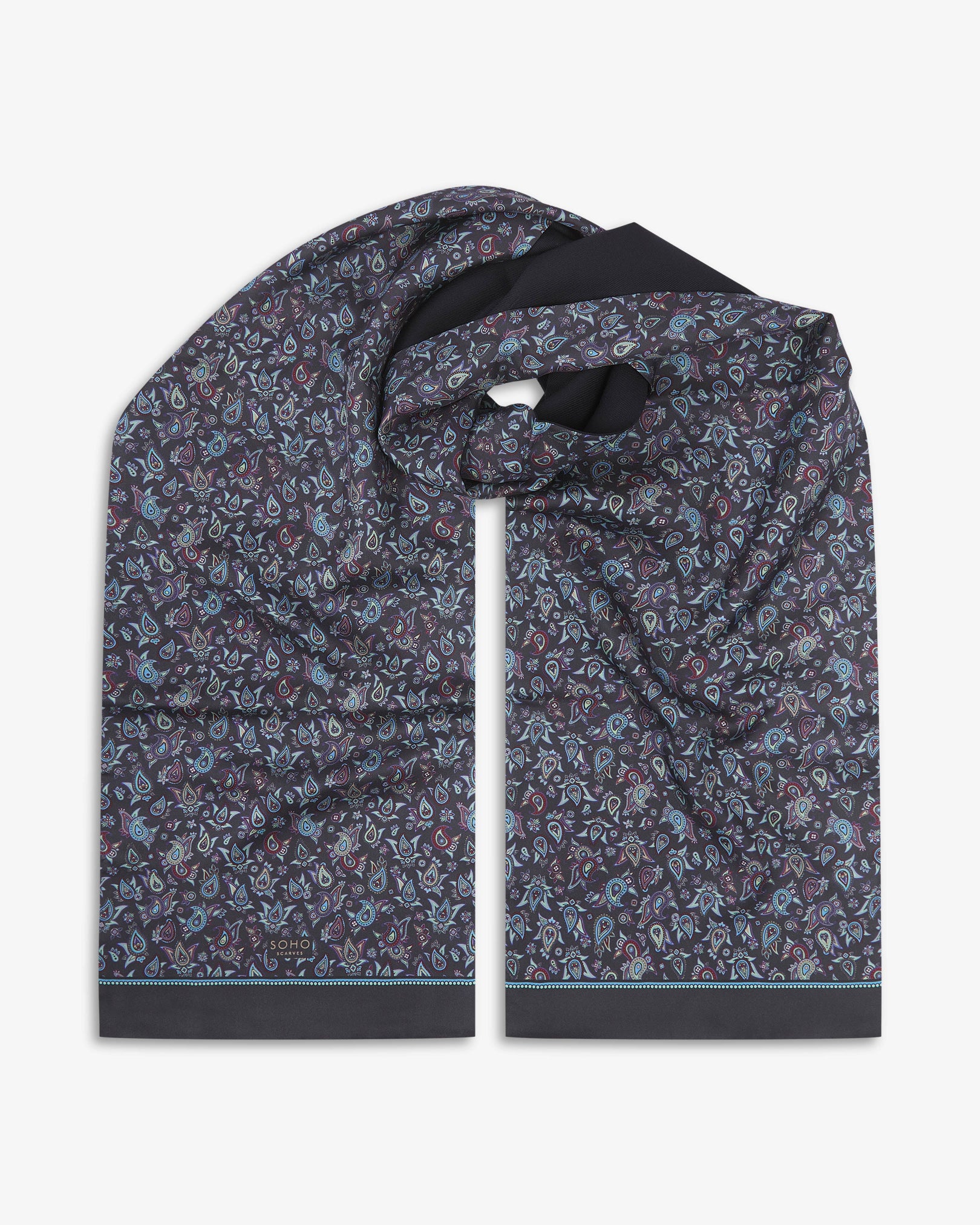 Men's Wool-Backed Silk Dress Scarf - Buttermere | Gardenia