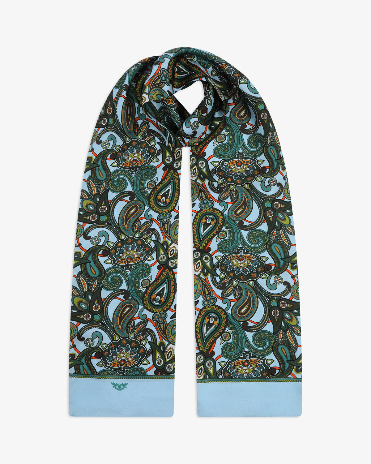 Silk Scarf - The Windermere | Ice Blue