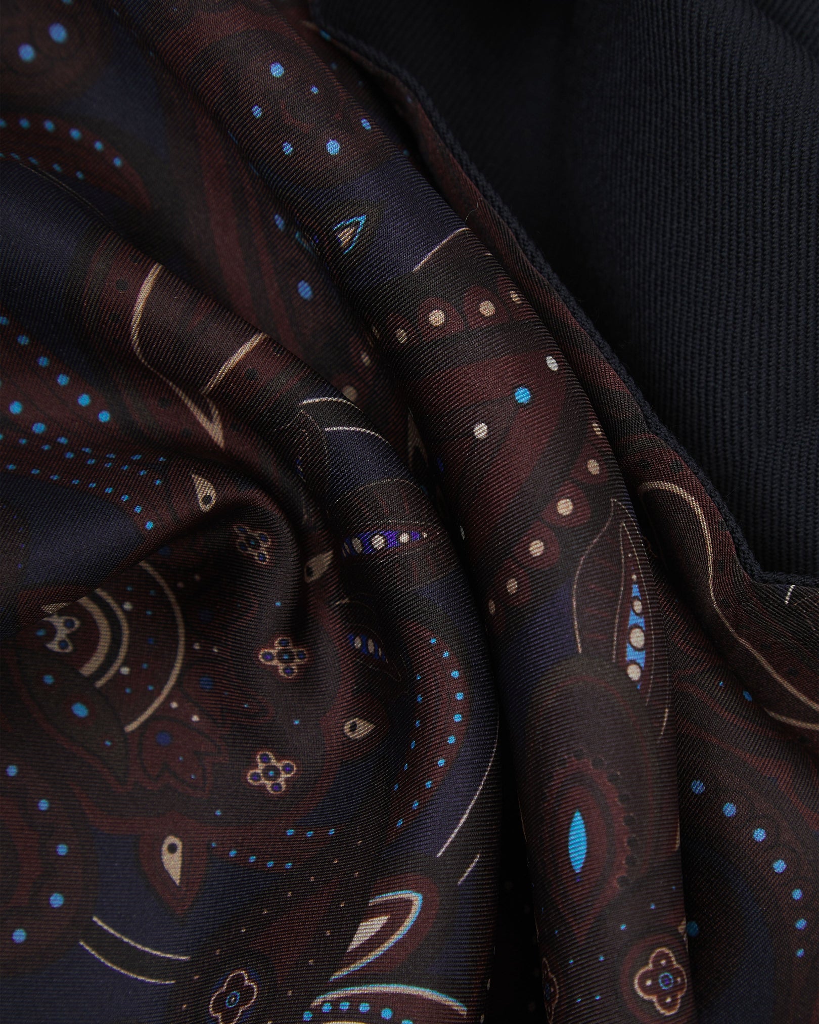 Men's Wool-Backed Silk Dress Scarf - Windermere | Mahogany Daze
