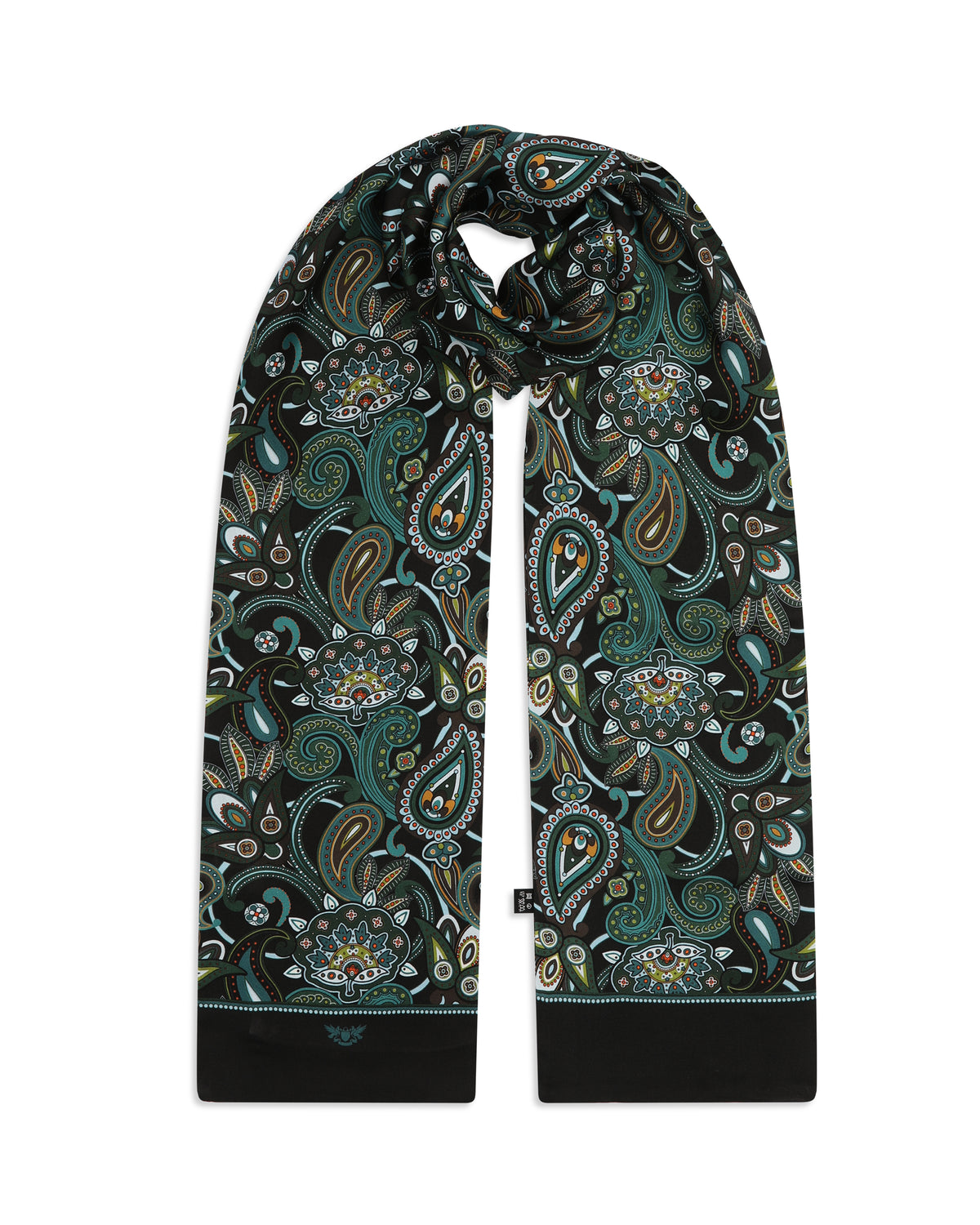 Silk Scarf - The Windermere | Black
