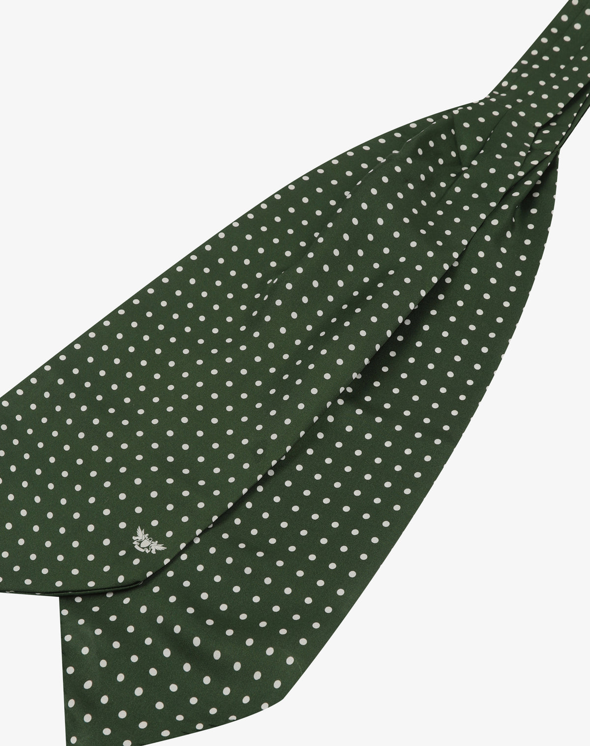Silk Double Ascot Tie - Polka Dot | Evergreen