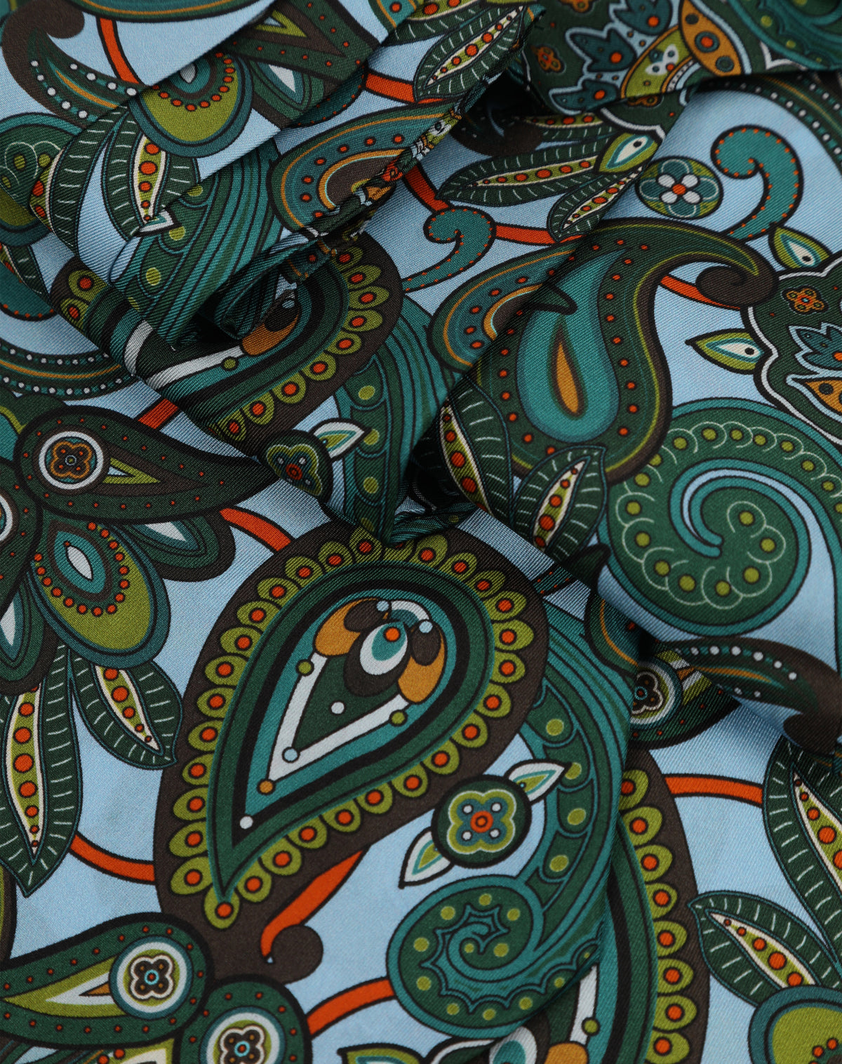 Silk Double Ascot Tie - The Windermere | Ice Blue