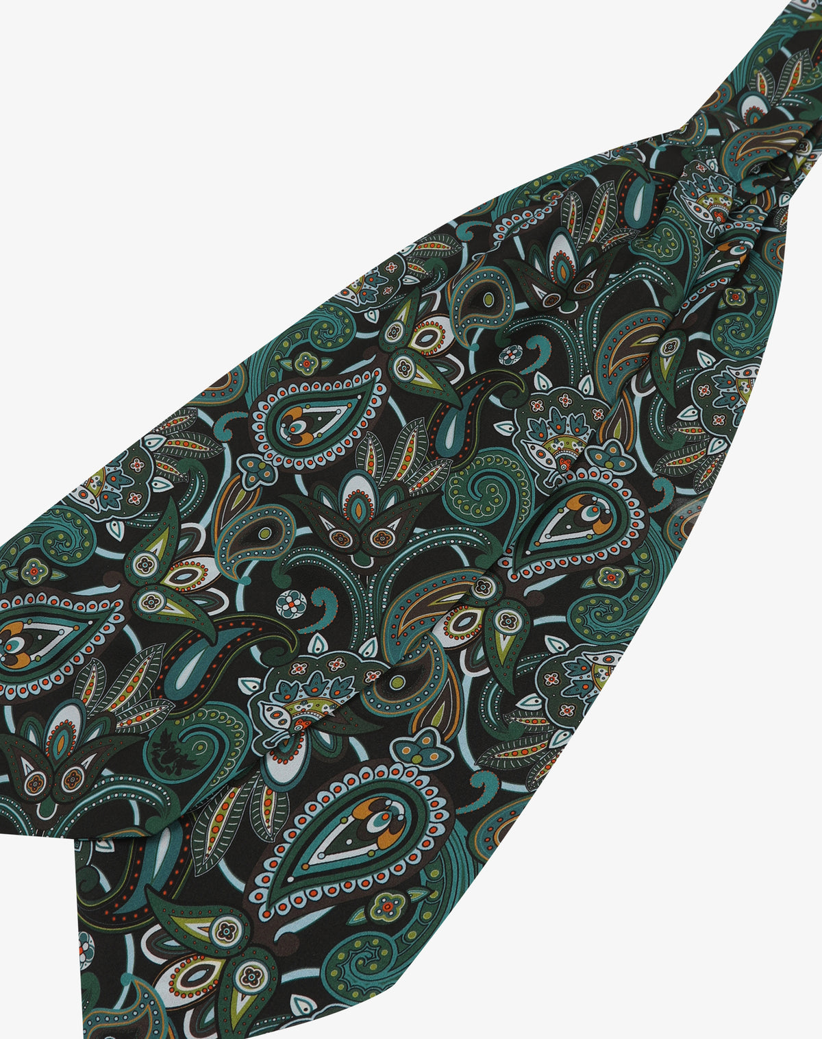 Silk Double Ascot Tie - The Windermere | Black
