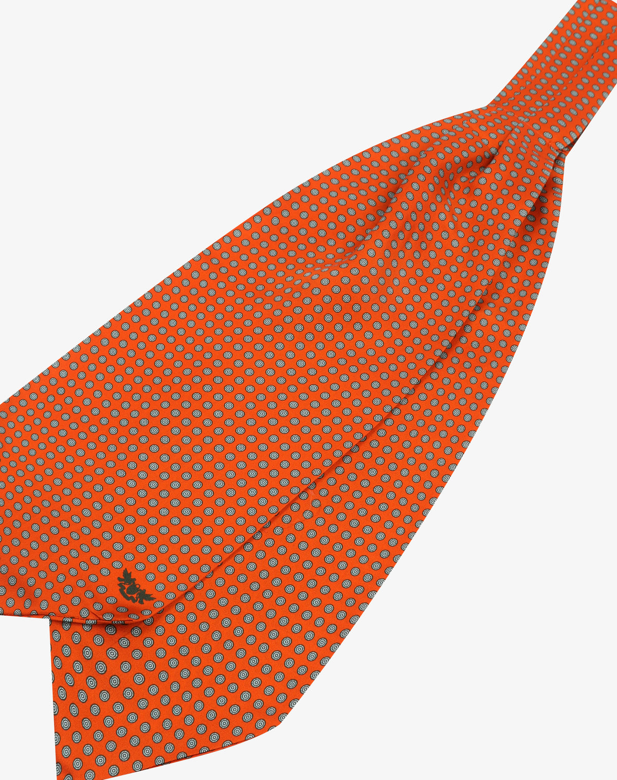 Silk Double Ascot Tie - The Skytree | Brick Dust