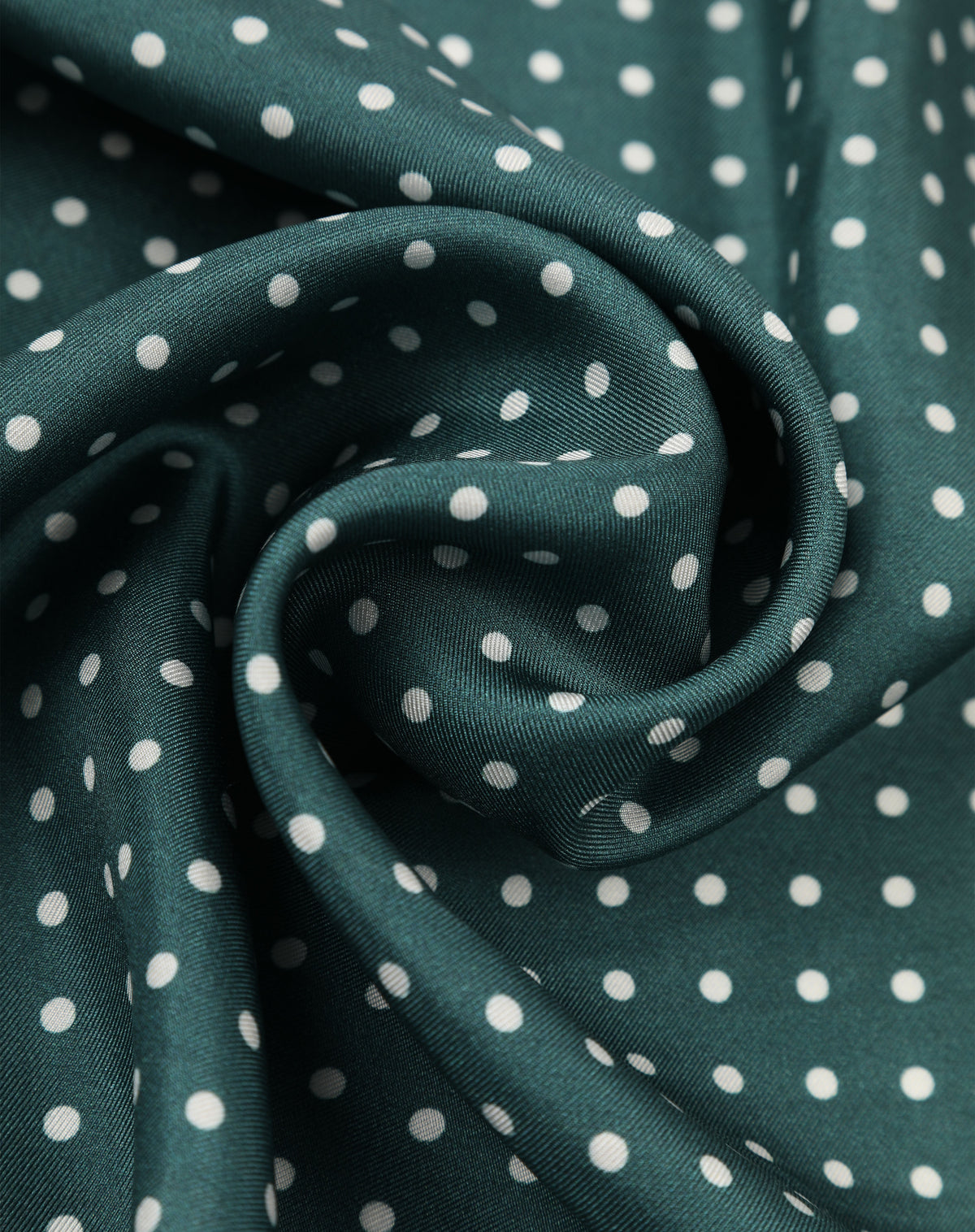 Seidenhalstuch - Polka Dots | Blaugrün