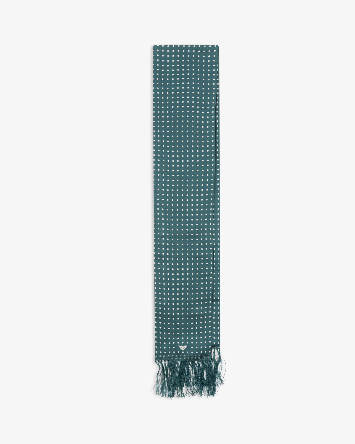 Silk Aviator Scarf - Polka Dot | Teal