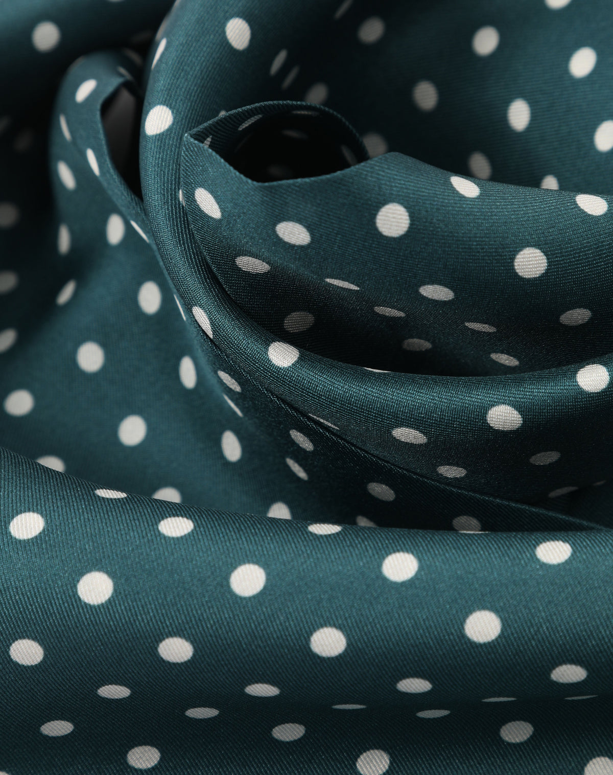 Silk Aviator Scarf - Polka Dot | Teal