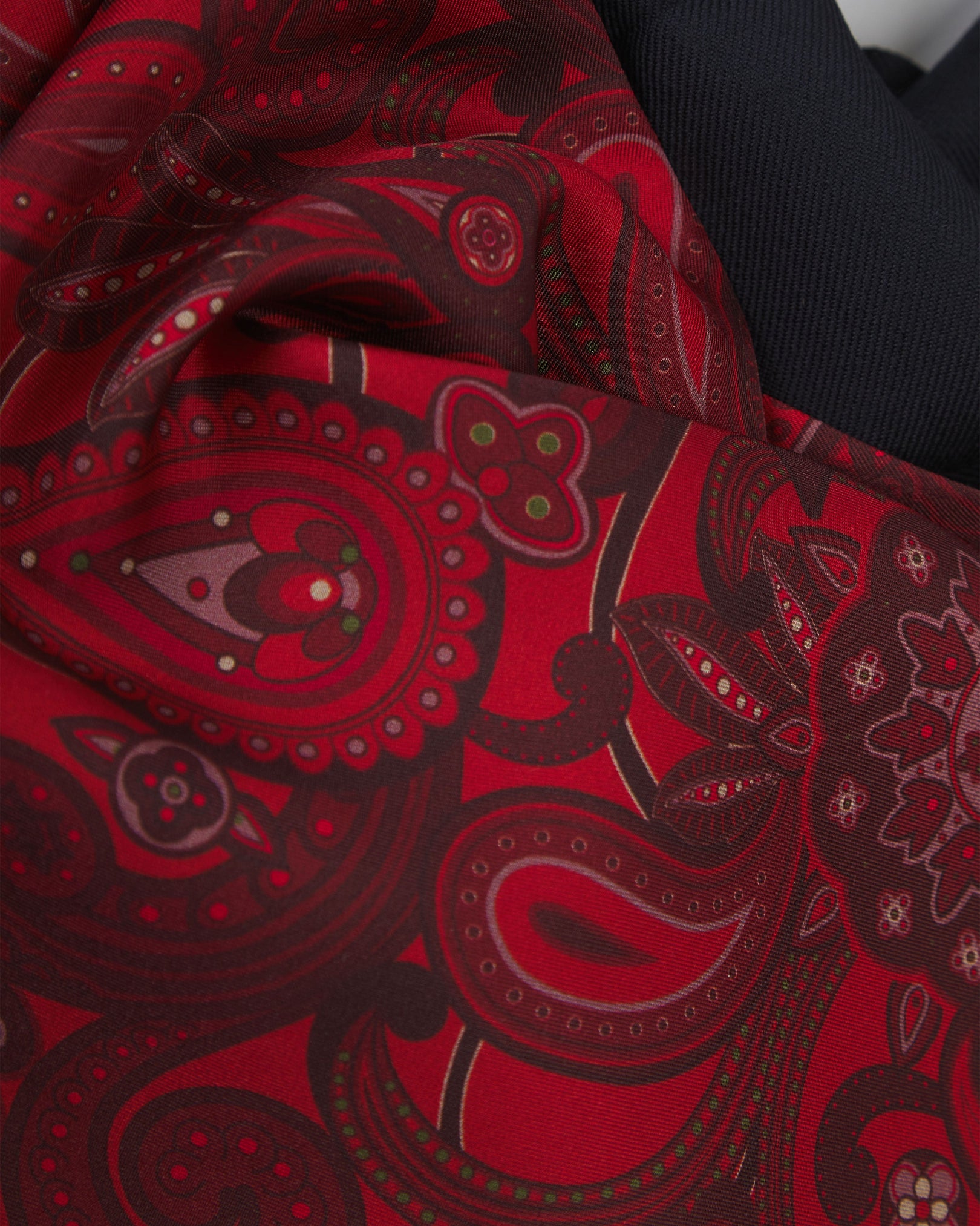 Men's Wool-Backed Silk Dress Scarf - Windermere | Good Fortune