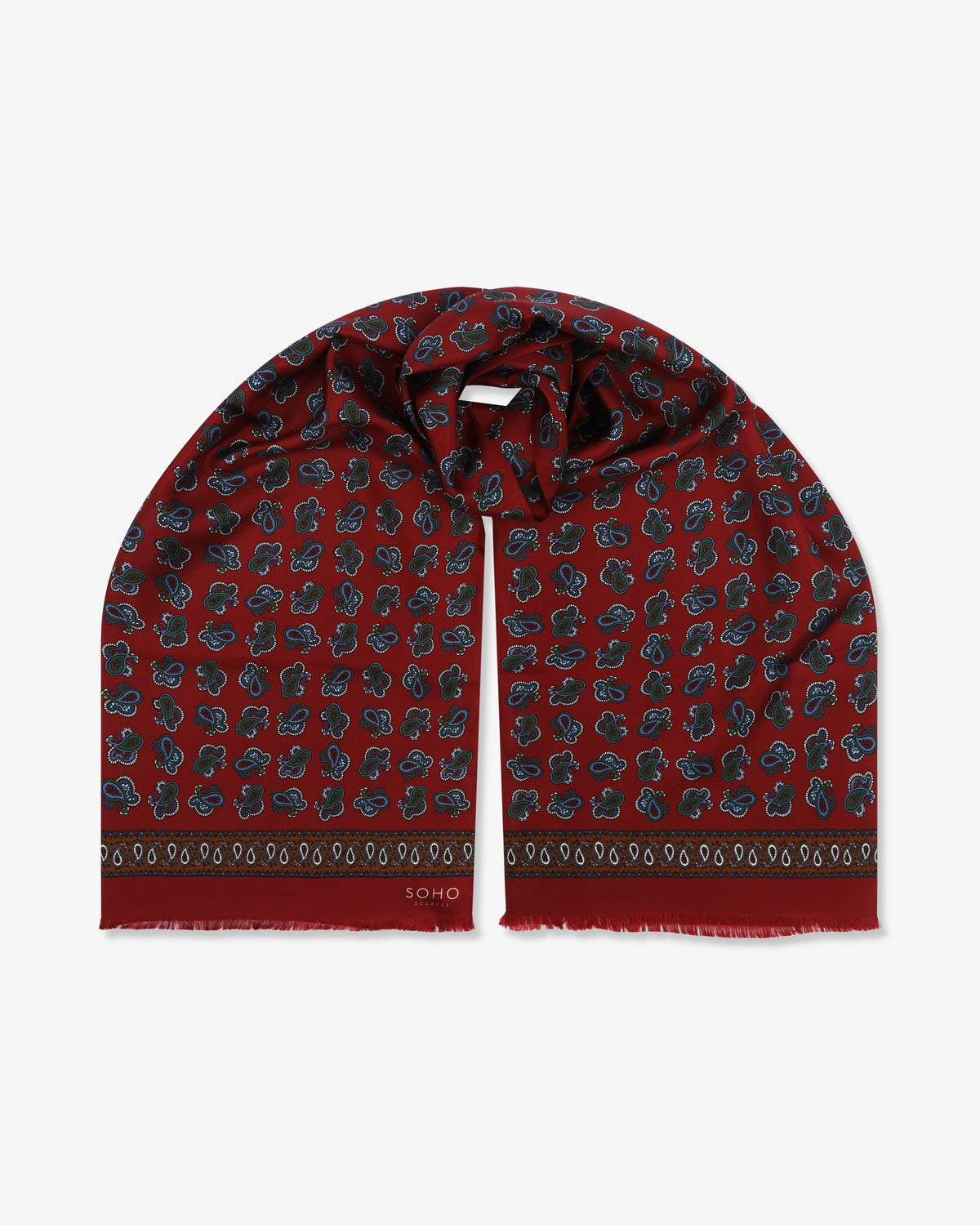 UK Silk Scarf - Hookstone | Red