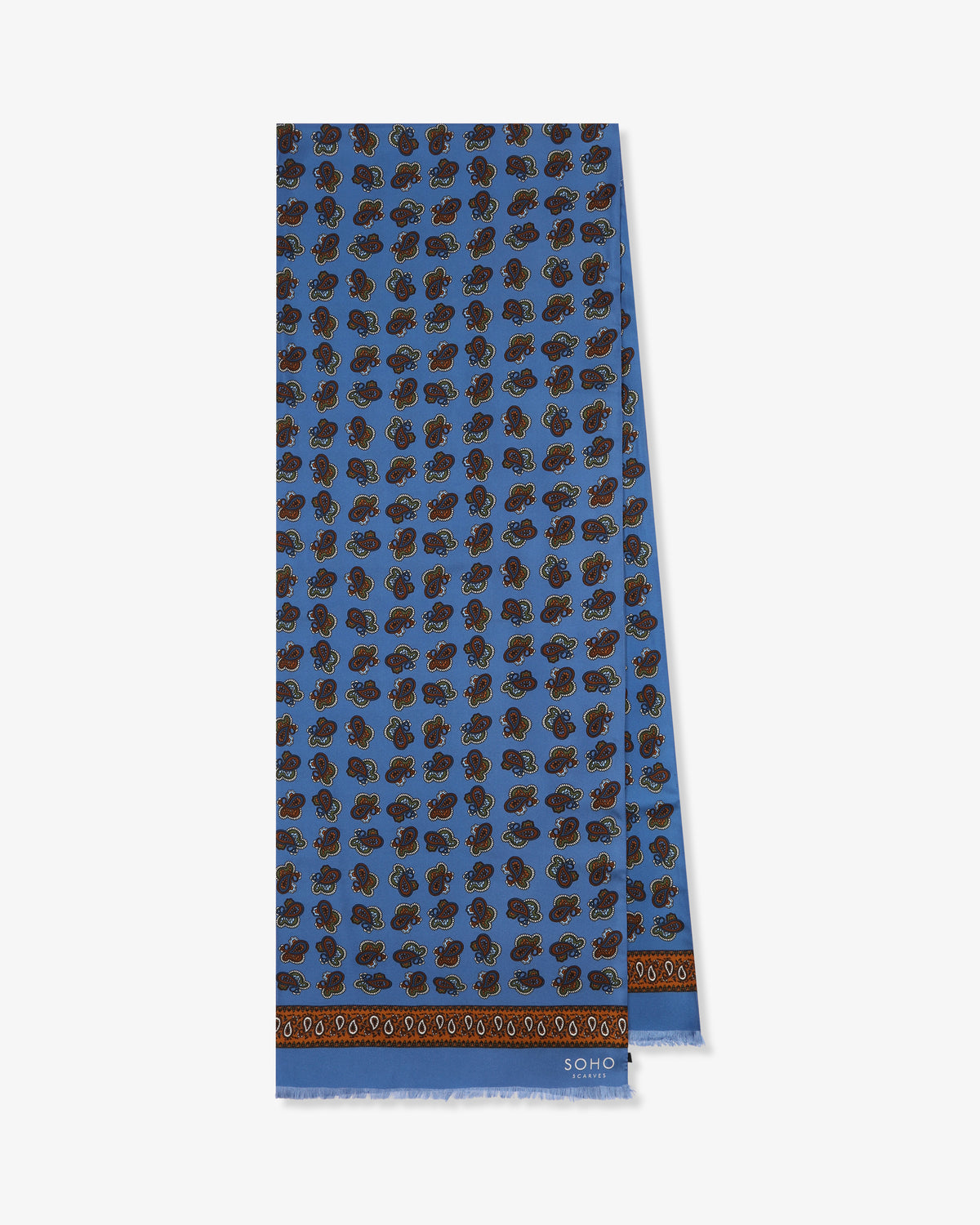 UK Silk Scarf - Hookstone | Blue