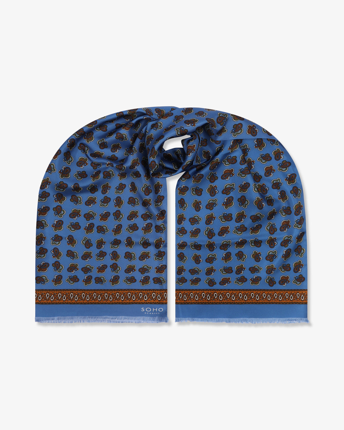 UK Silk Scarf - Hookstone | Blue