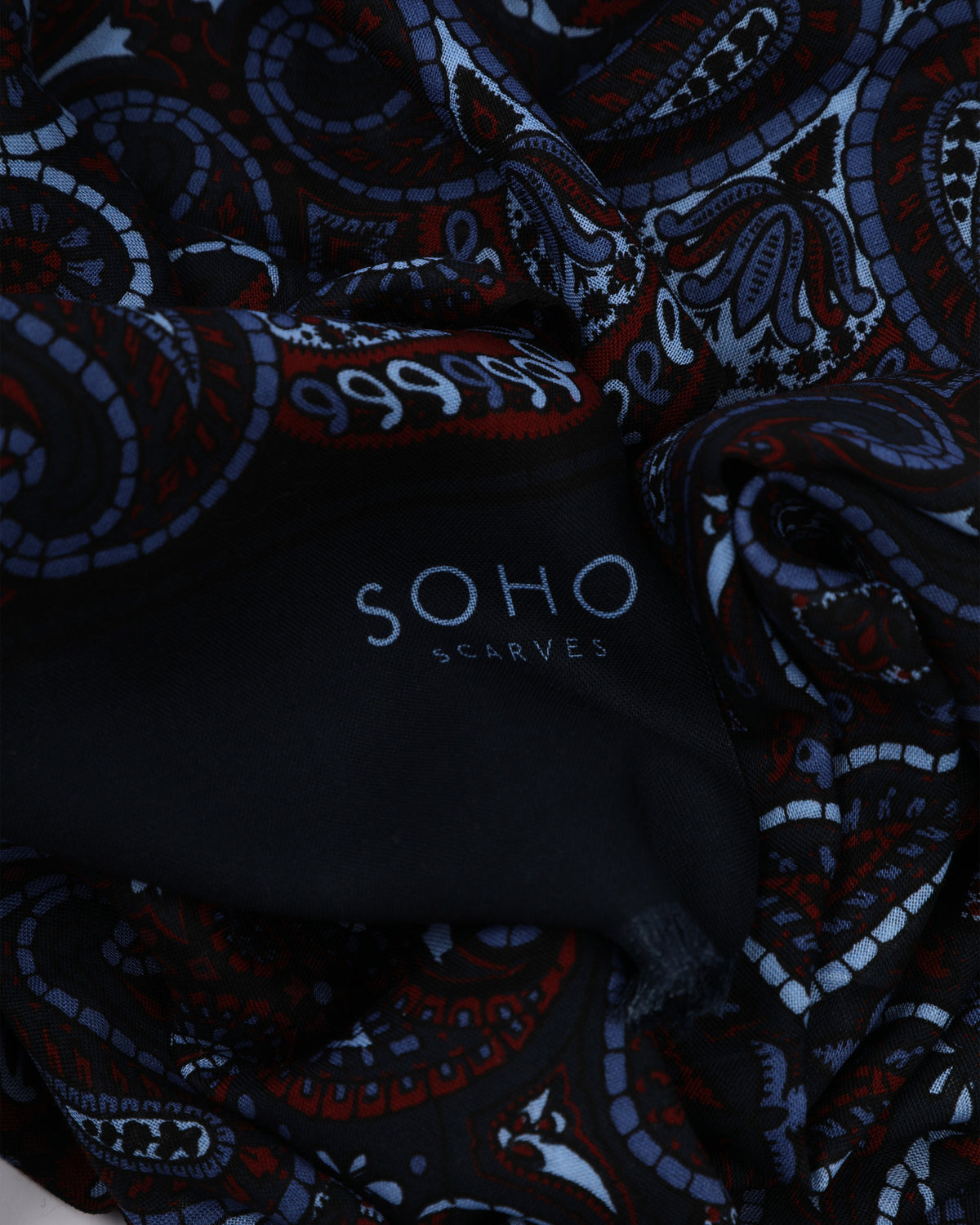 UK Wool and Silk Scarf - Starbeck - Indigo