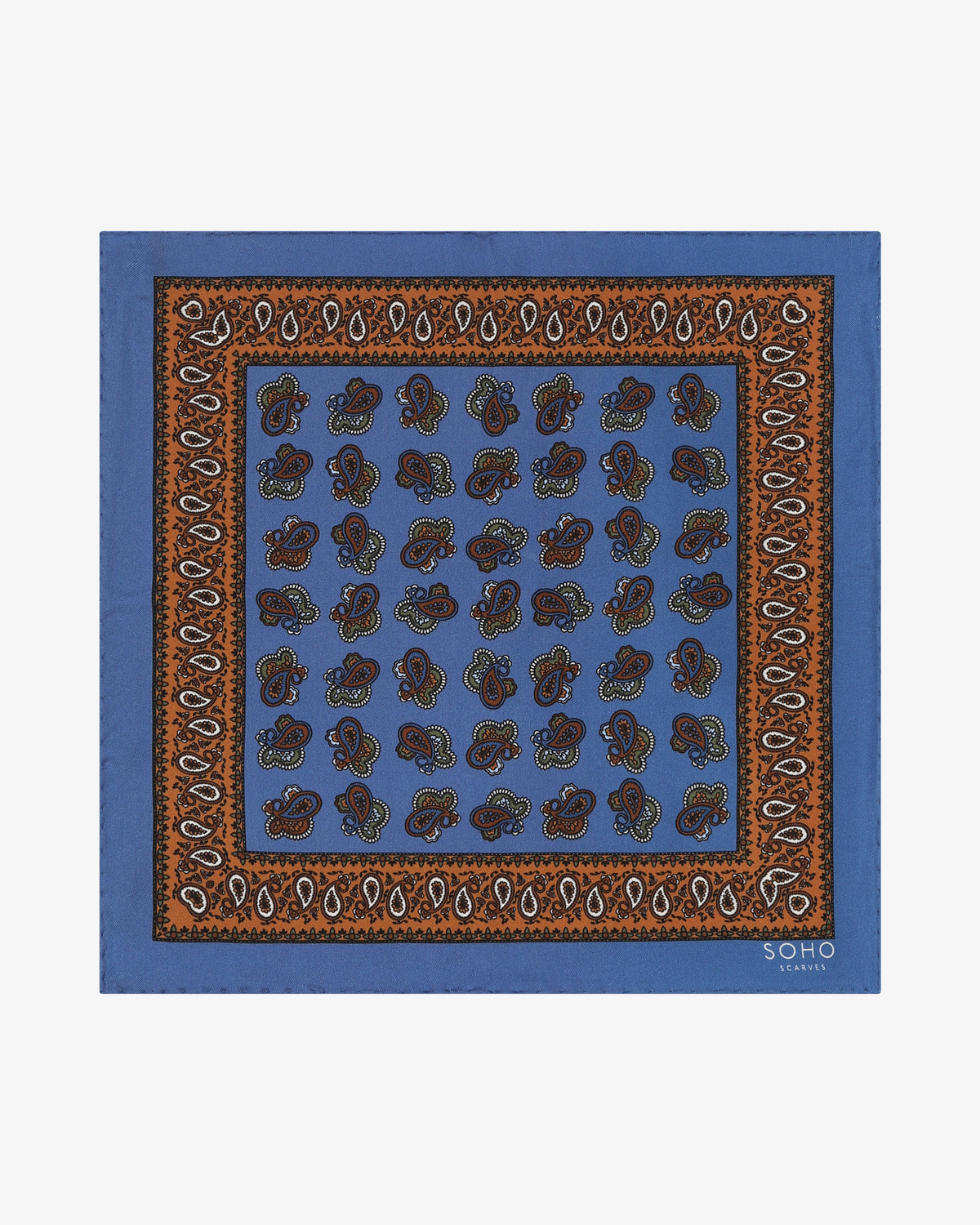 UK Silk Pocket Square - Hookstone | Blue