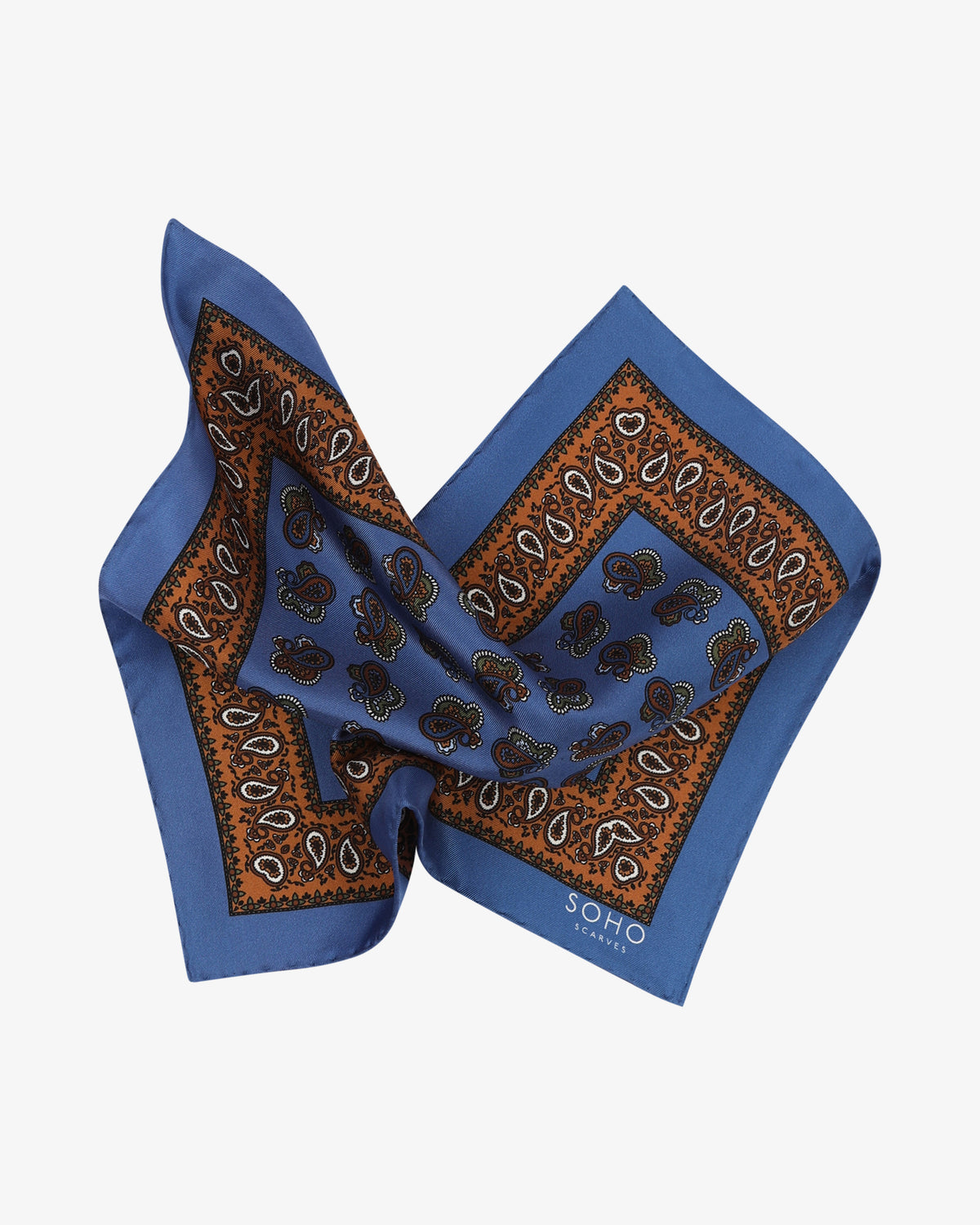 UK Silk Pocket Square - Hookstone | Blue
