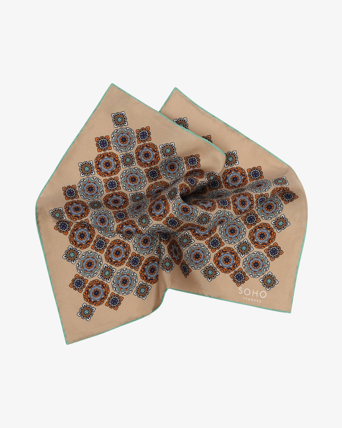 UK Silk Pocket Square - Fitzrovia | Hazelnut