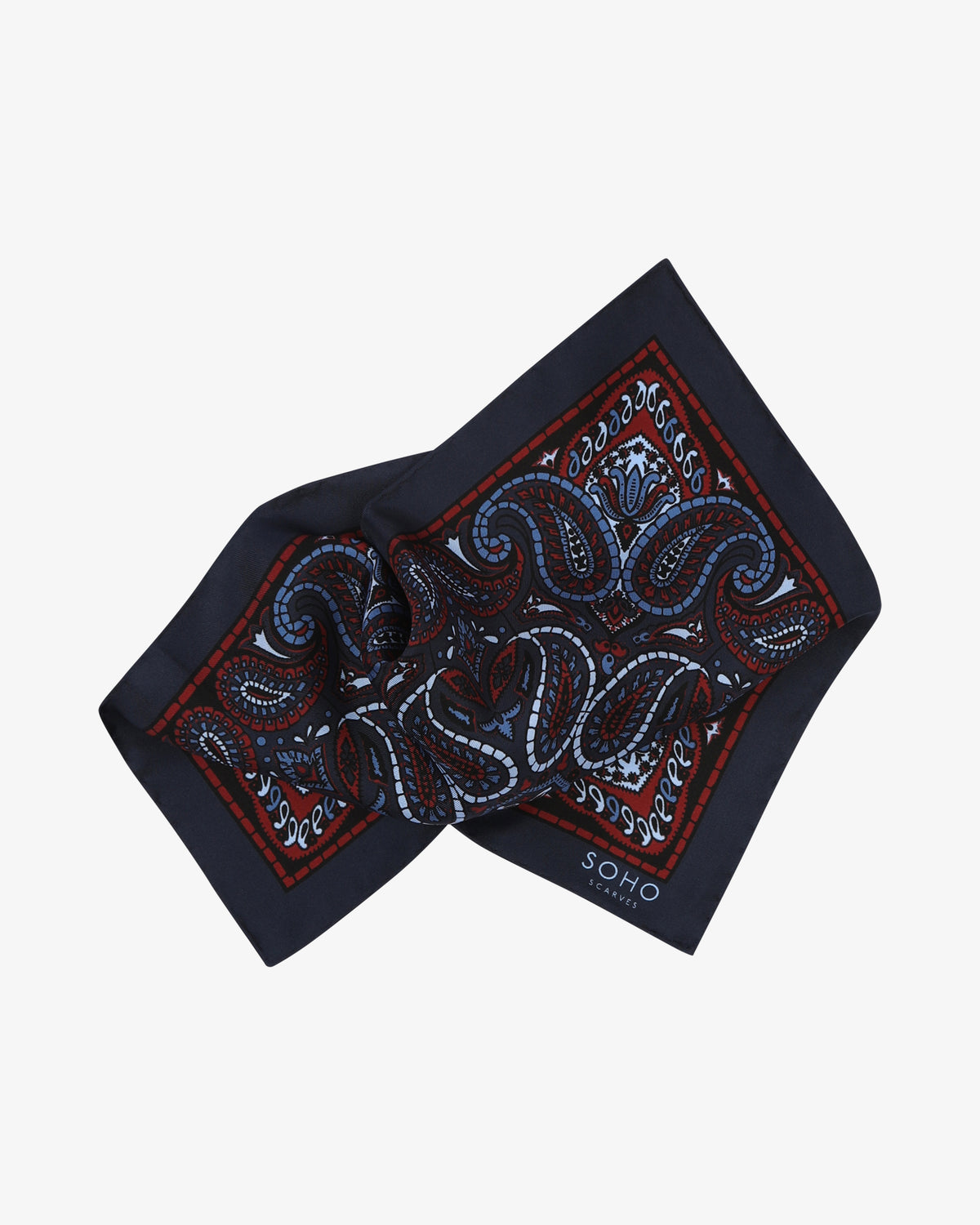 UK Silk Pocket Square - Starbeck | Indigo
