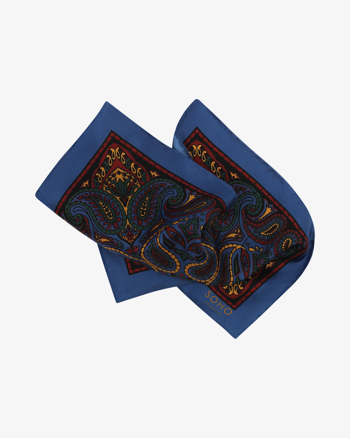 UK Silk Pocket Square - Starbeck | Blue