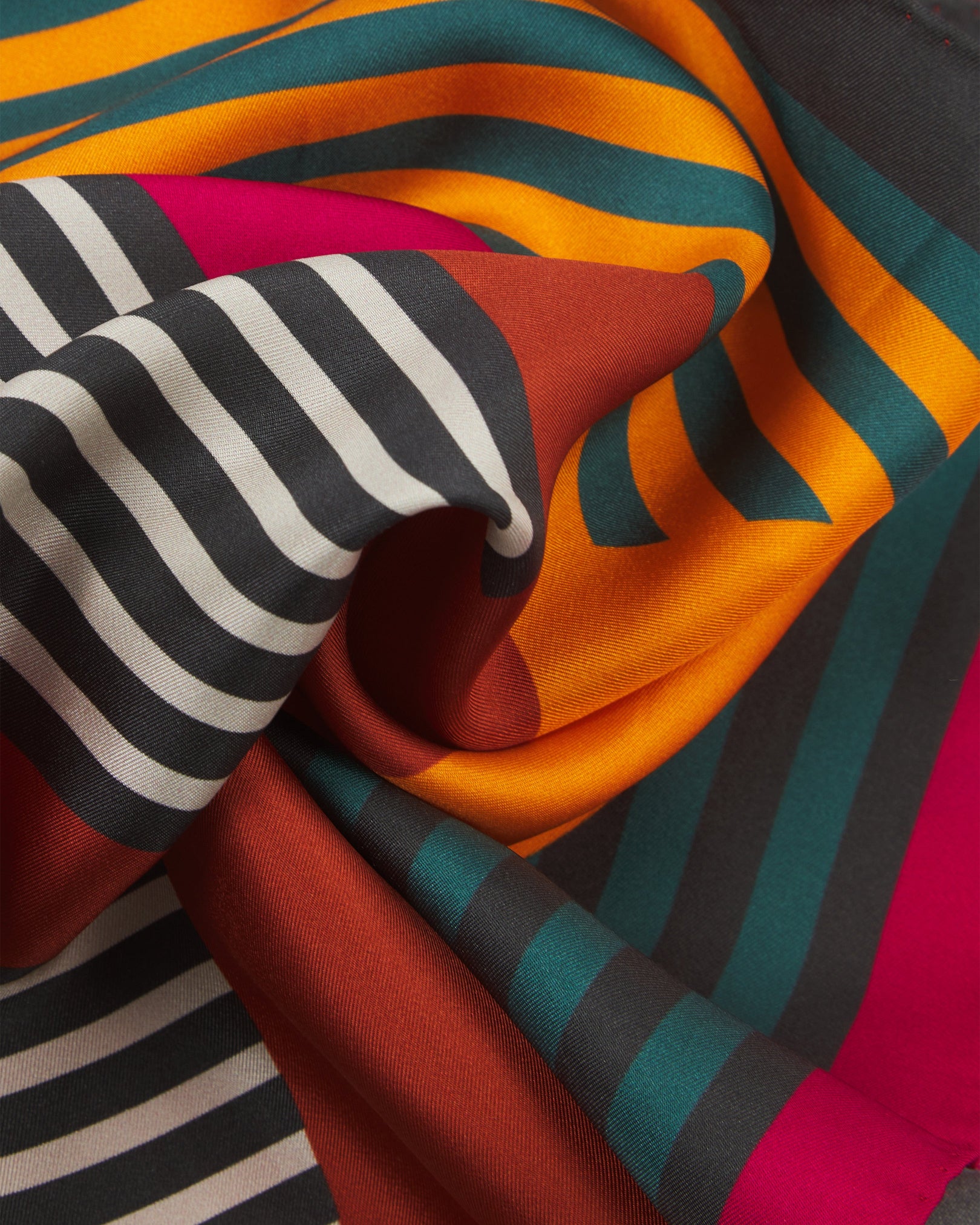 Silk Bauhaus Neckerchief - Teal Tower