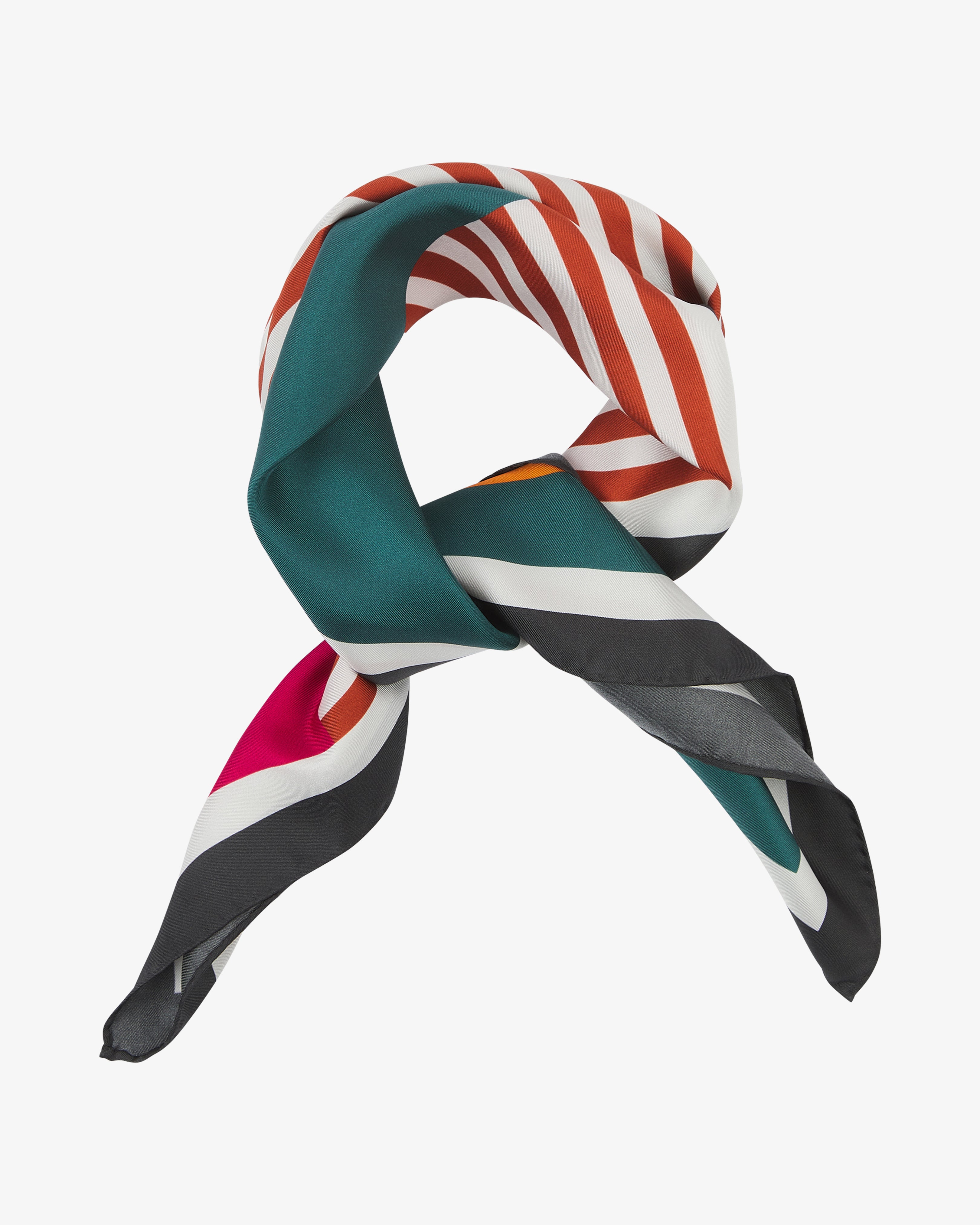 Silk Bauhaus Neckerchief - Teal Balance