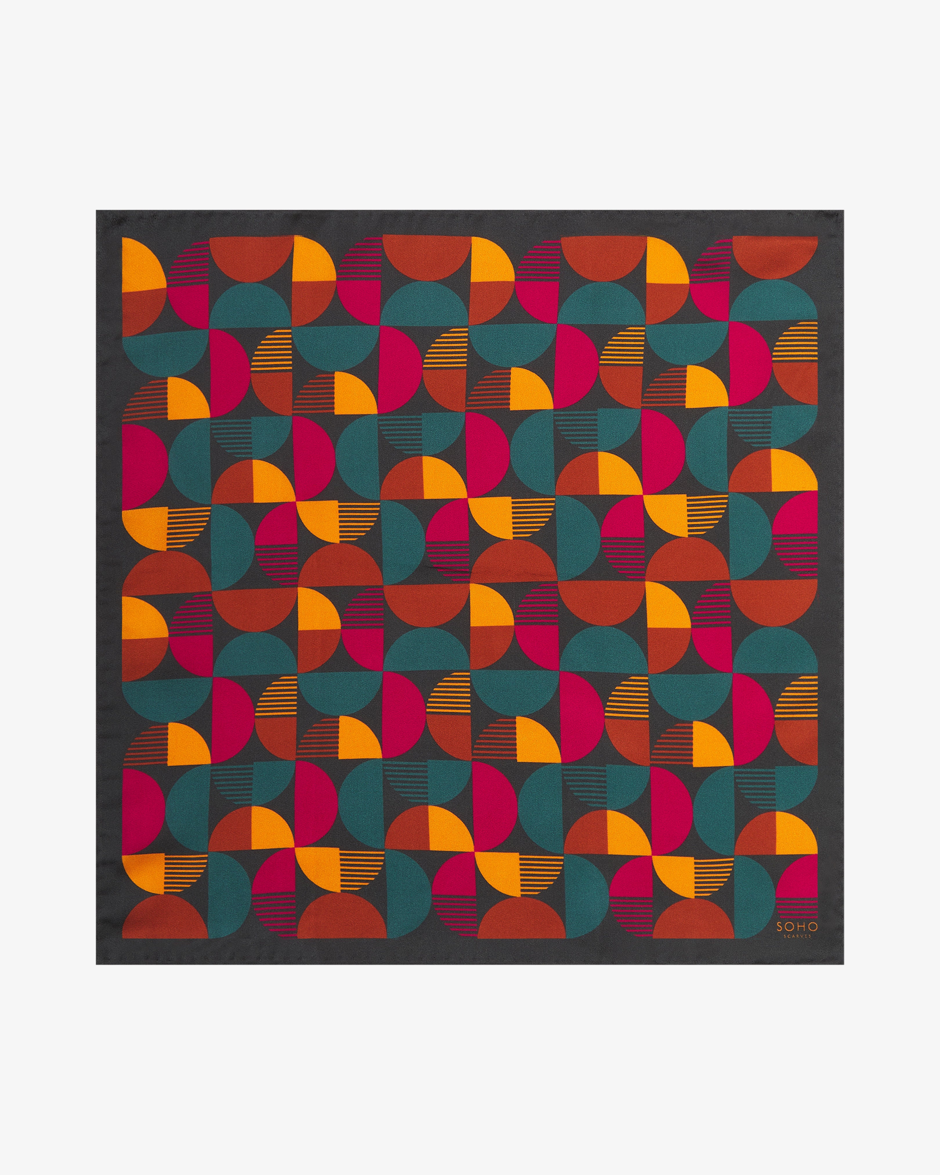 Men's Silk Pocket Square - Retro Teal One