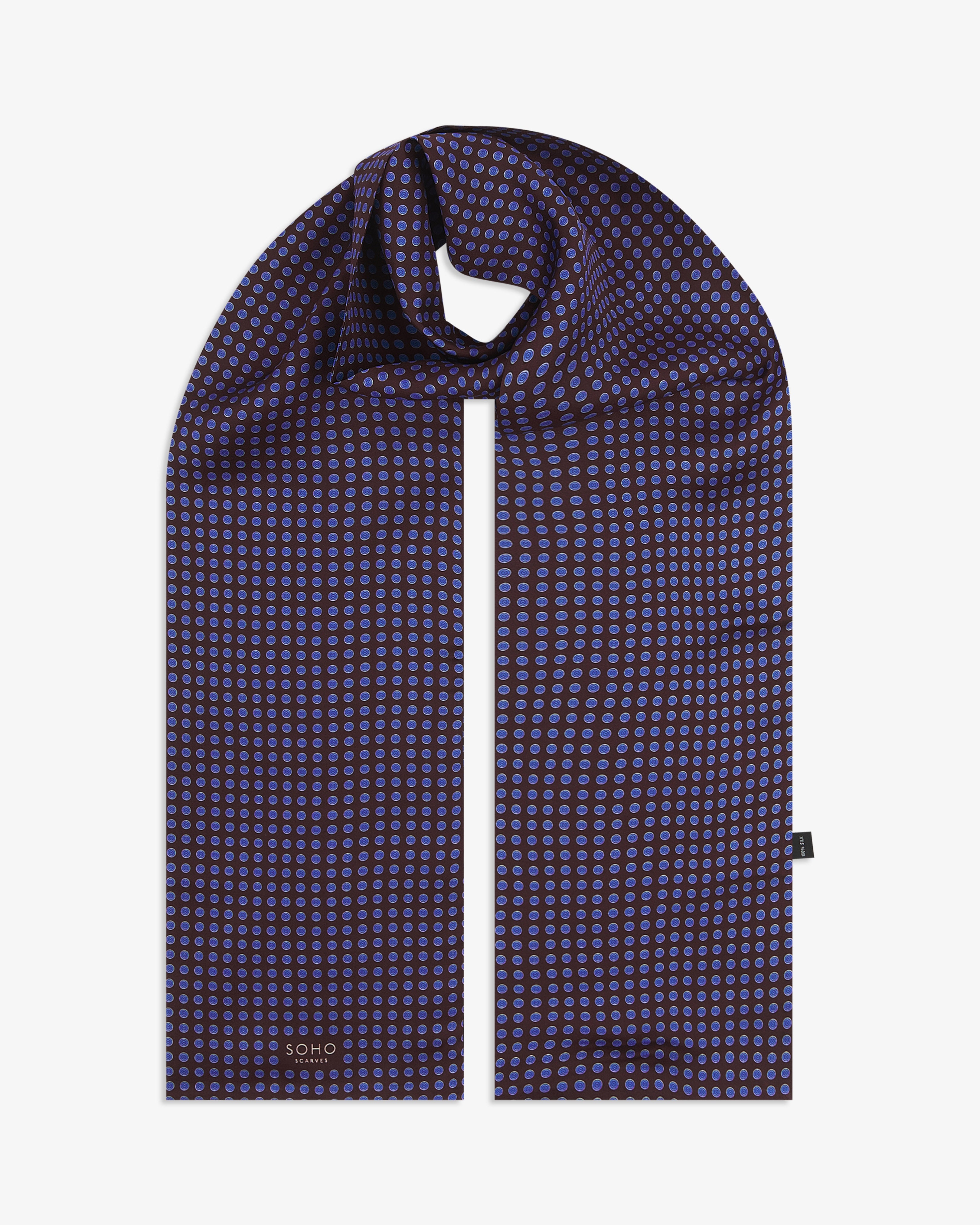 Men's Silk Scarf - Skytree | Mahogany Daze