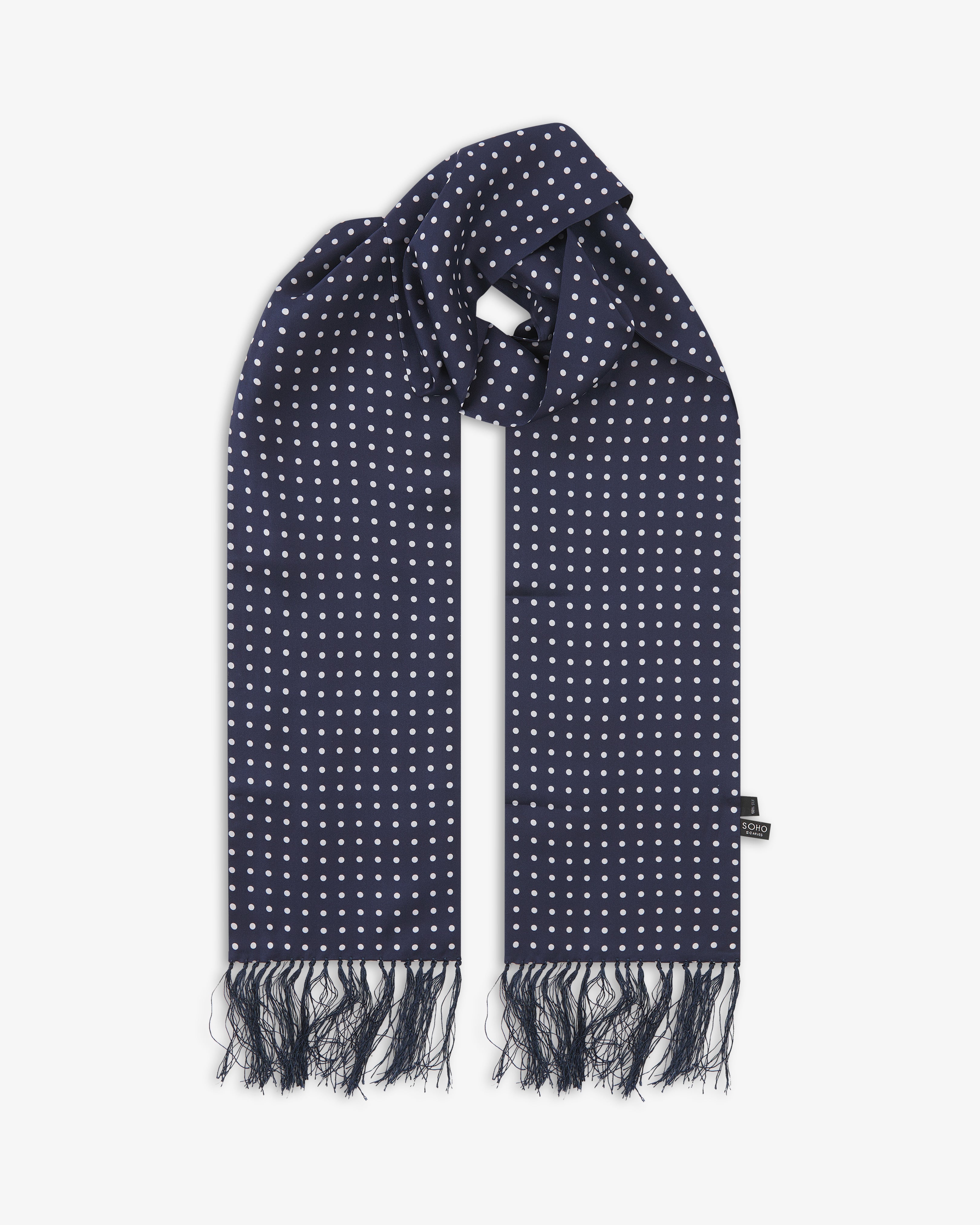 Men's Silk Polka Dot Aviator Scarf - The Westminster Aviator