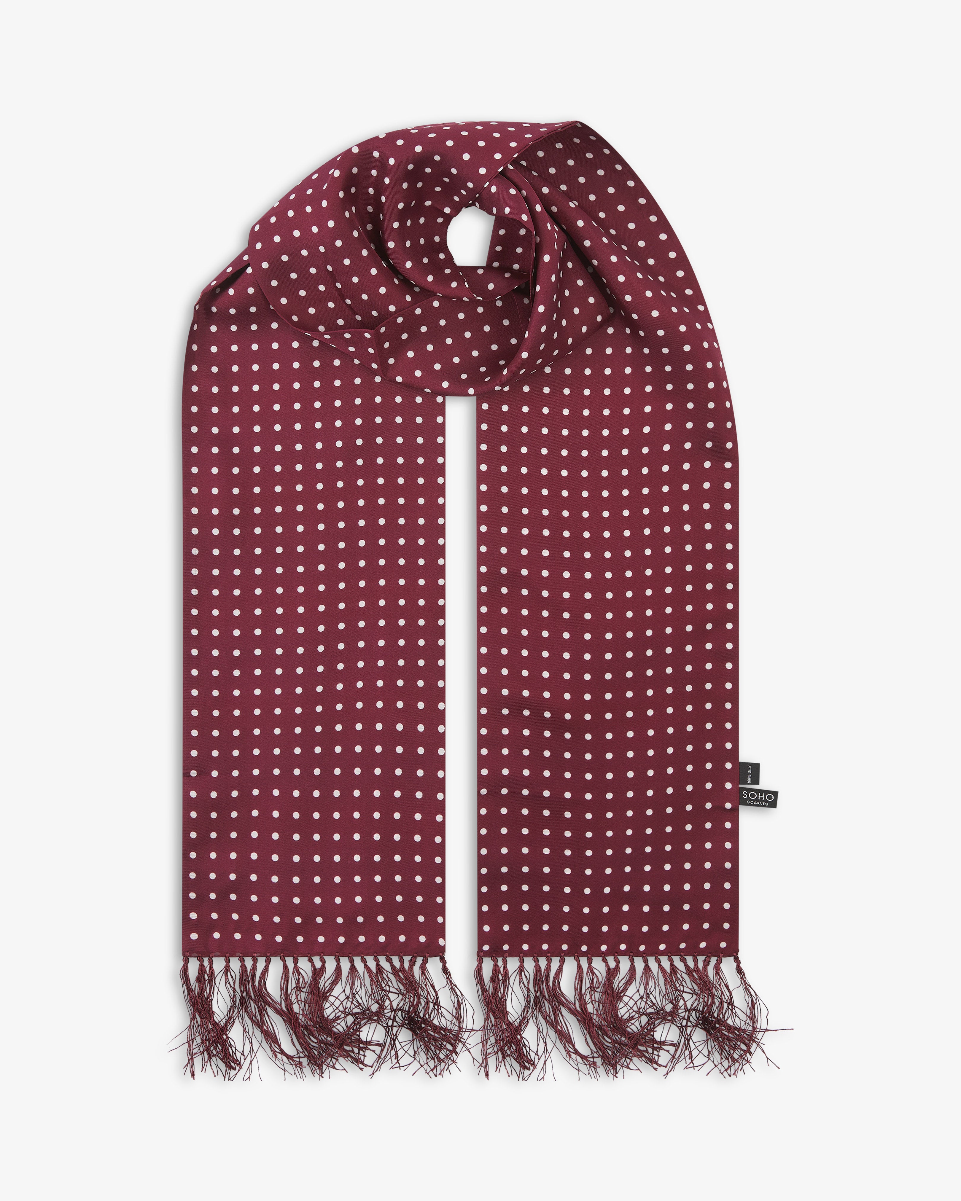 Men's Silk Polka Dot Aviator Scarf - The Sapporo Aviator