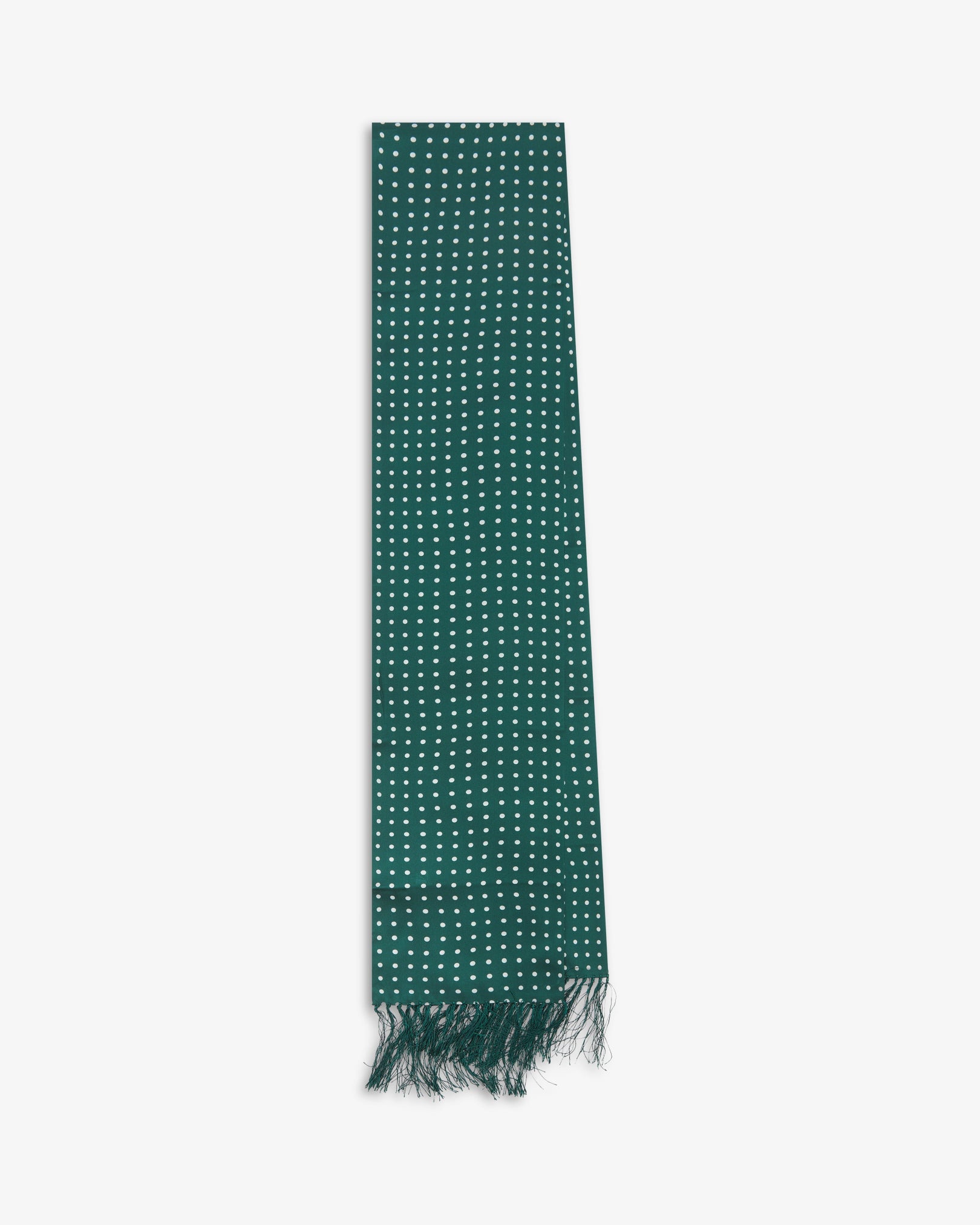 Men's Silk Polka Dot Aviator Scarf in Racing Green - The Westminster RG Aviator