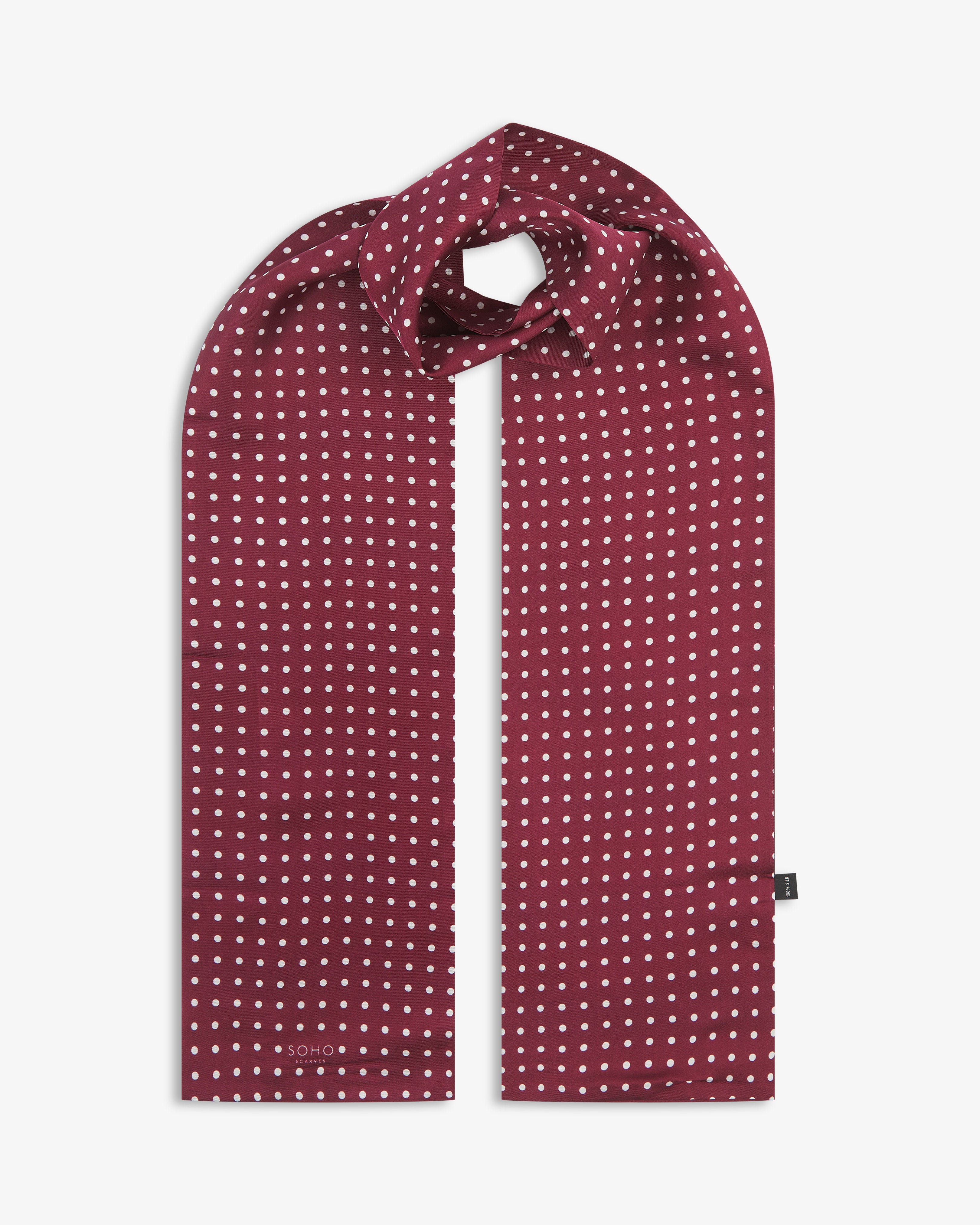 Men's Silk Polka Dot Scarf - The Sapporo