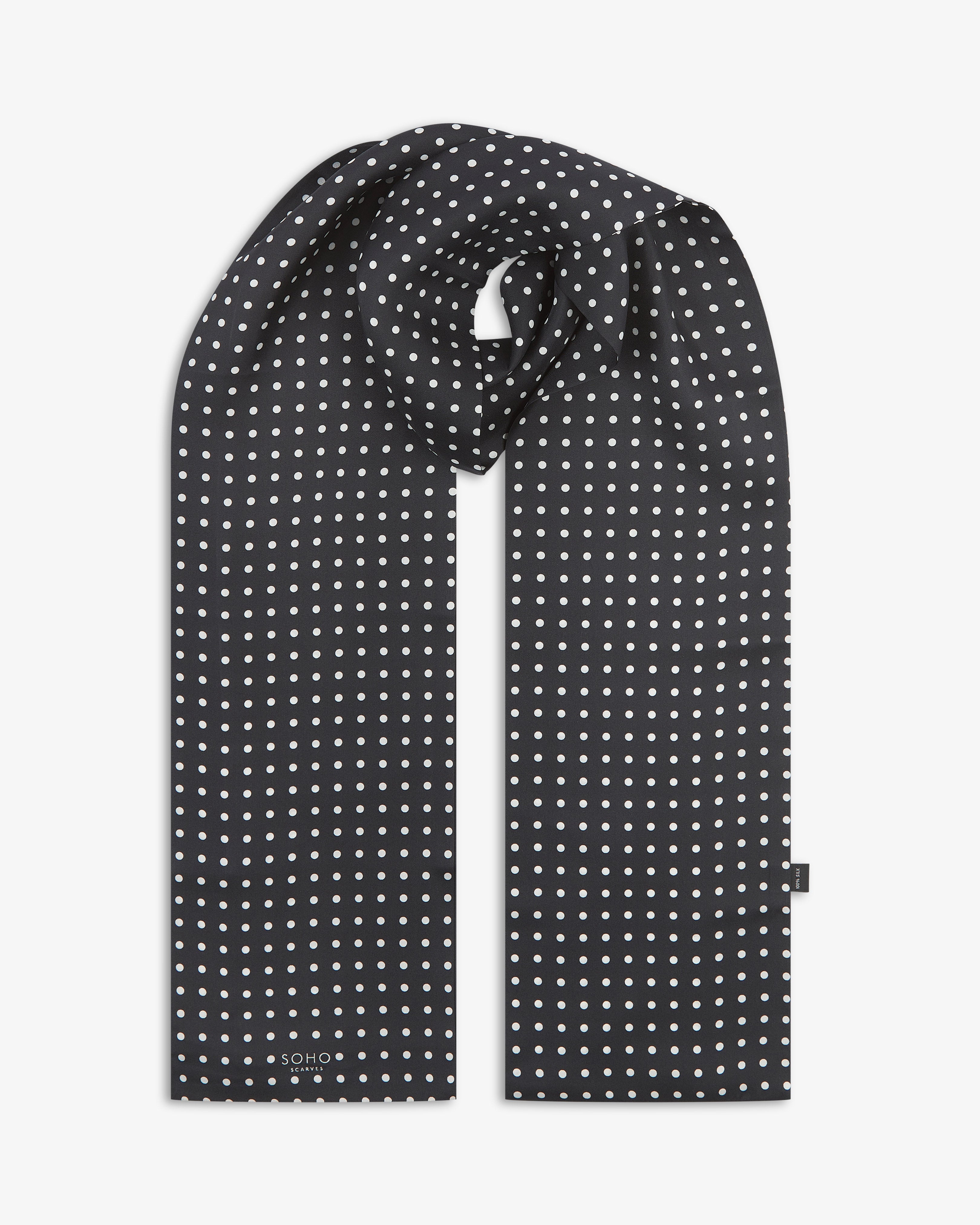 Men's Silk Polka Dot Scarf - The Shinagawa