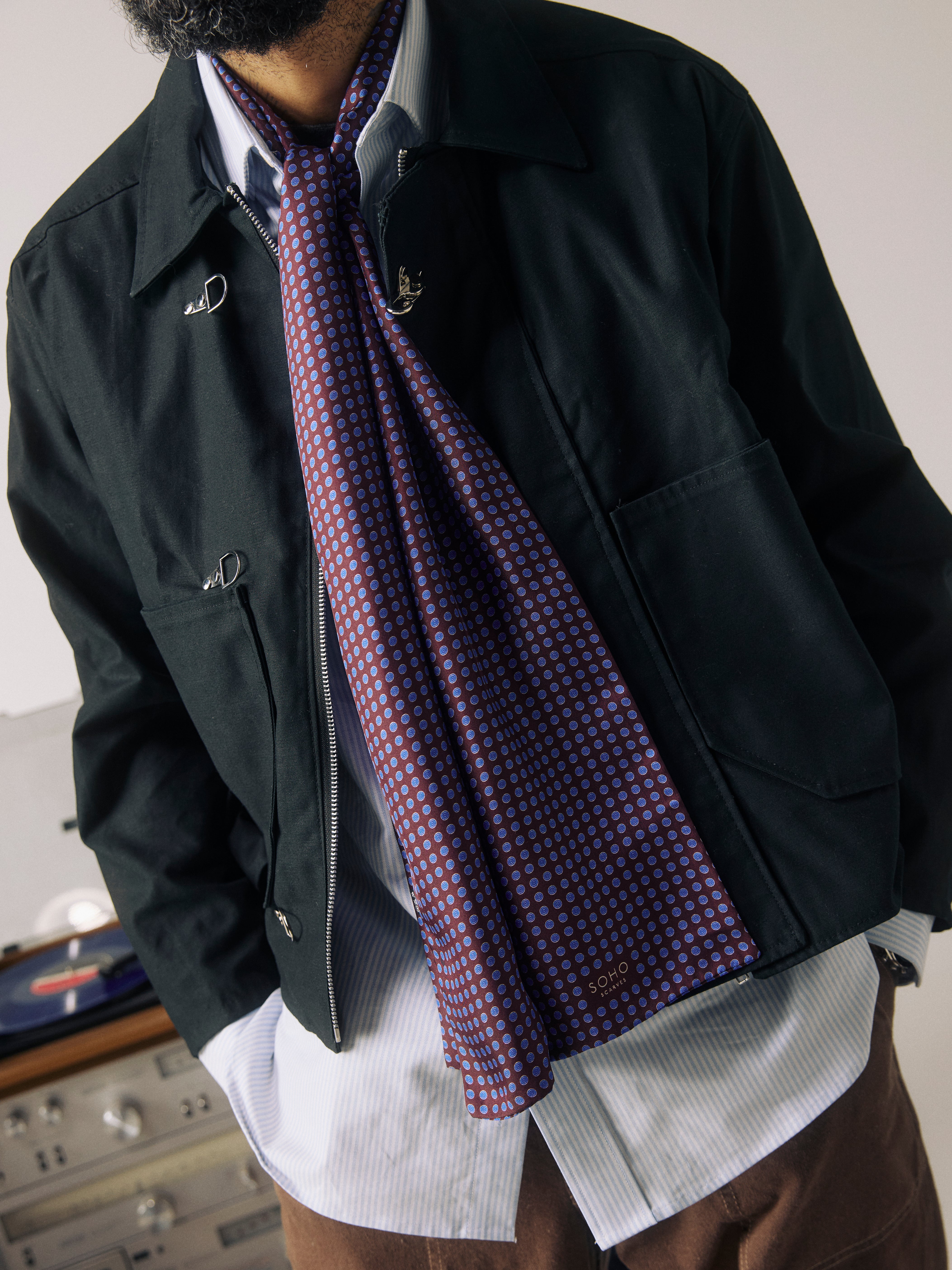 メンズシルクスカーフ - スカイツリー | Mahogany Daze